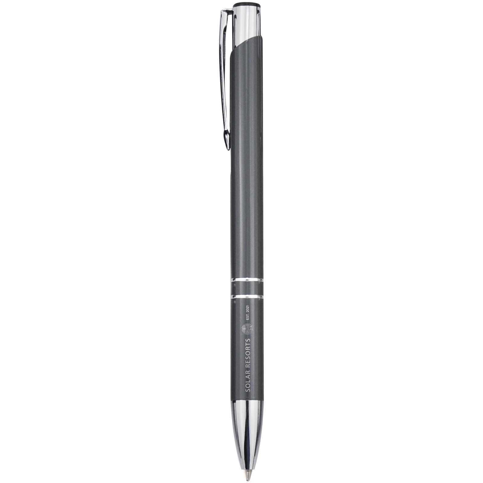 Stylo bille en aluminium recyclé Moneta (encre bleue) 13