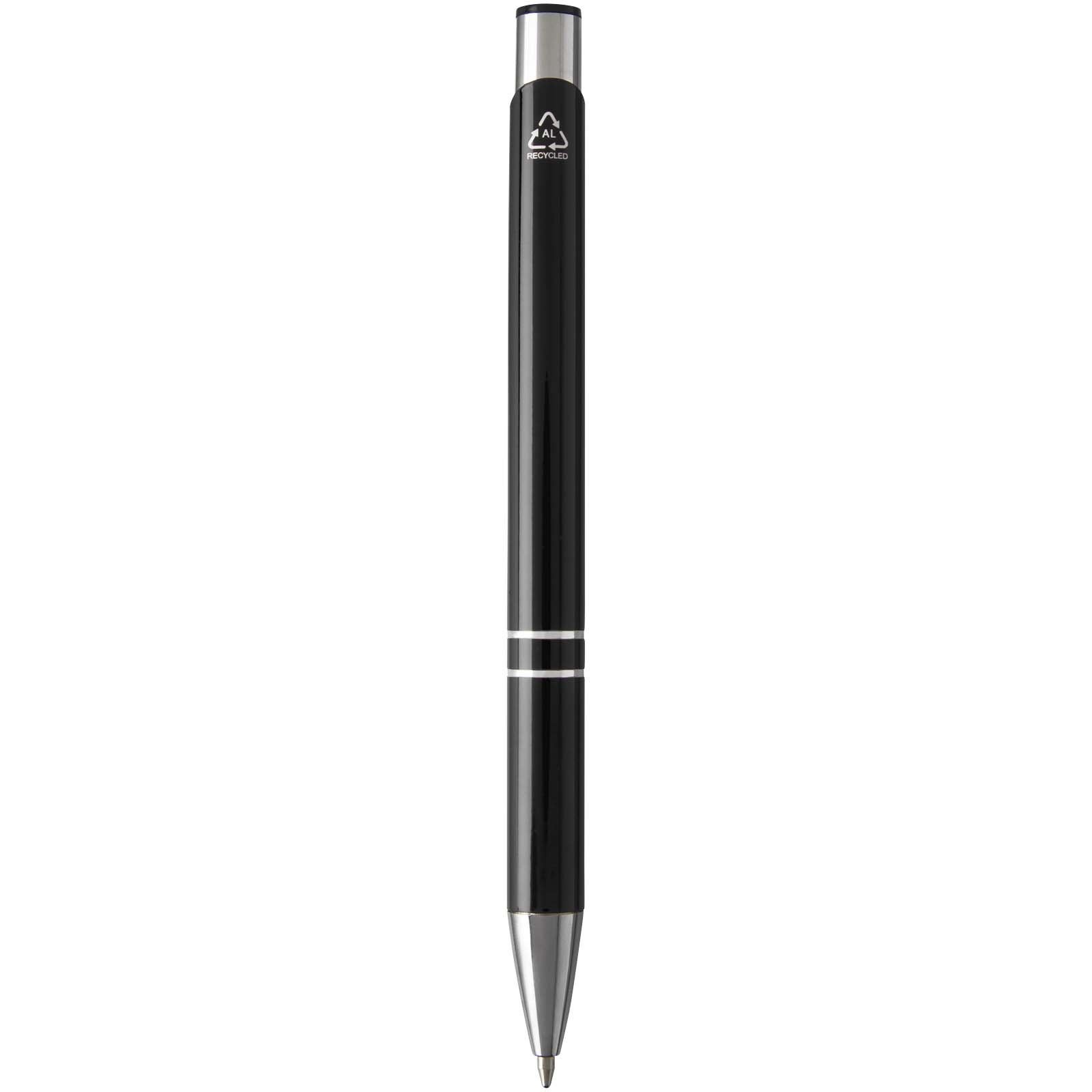 Stylo bille en aluminium recyclé Moneta (encre bleue) 32