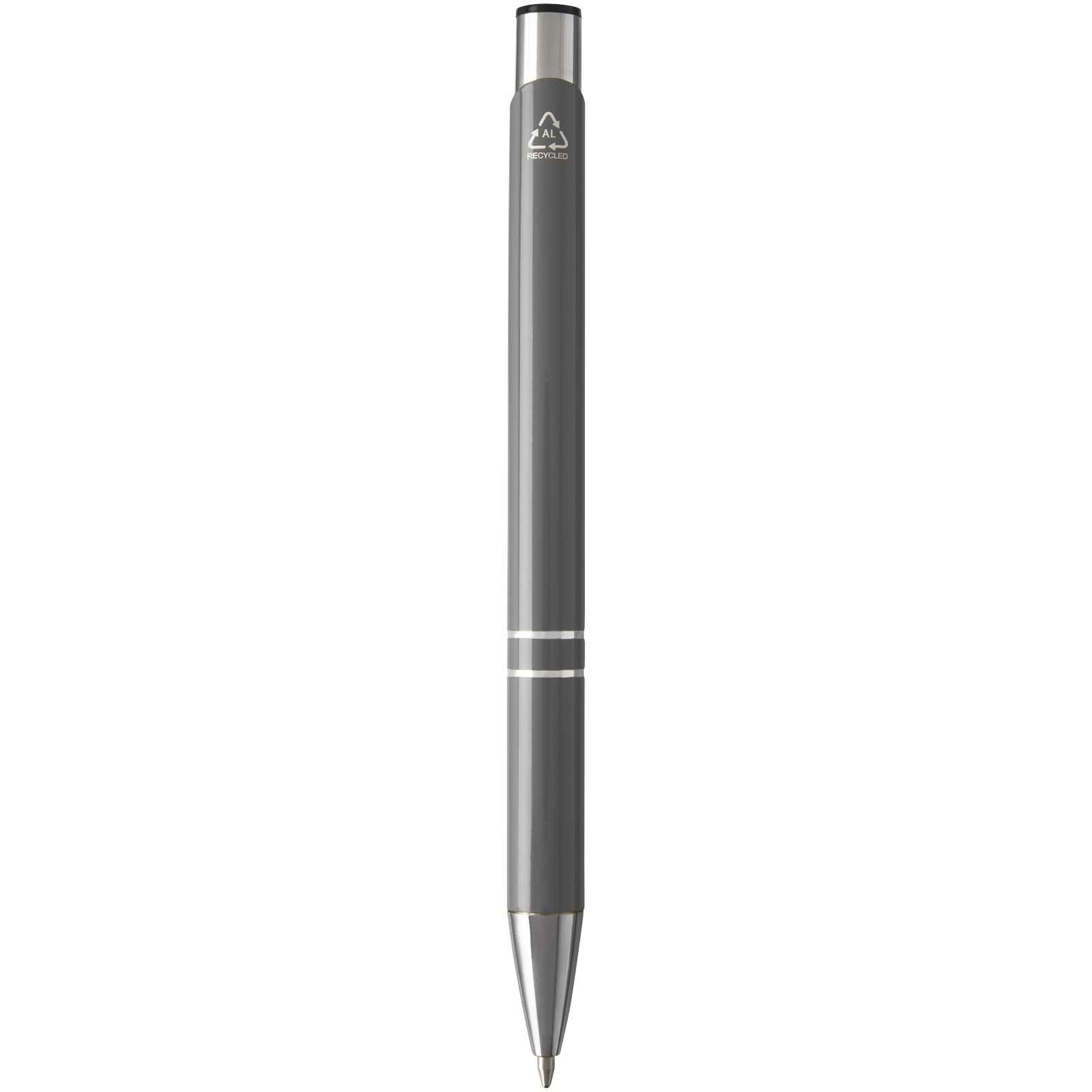 Stylo bille en aluminium recyclé Moneta (encre bleue) 33