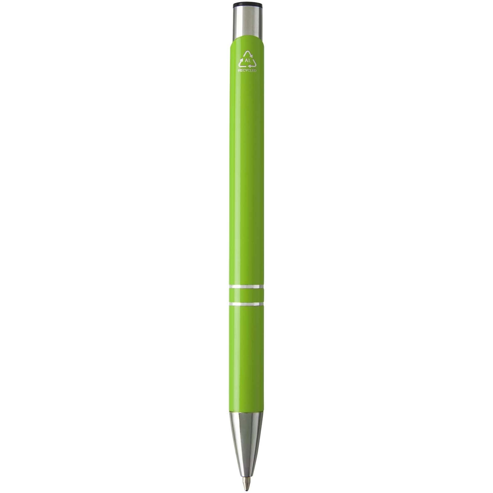 Stylo bille en aluminium recyclé Moneta (encre bleue) 34