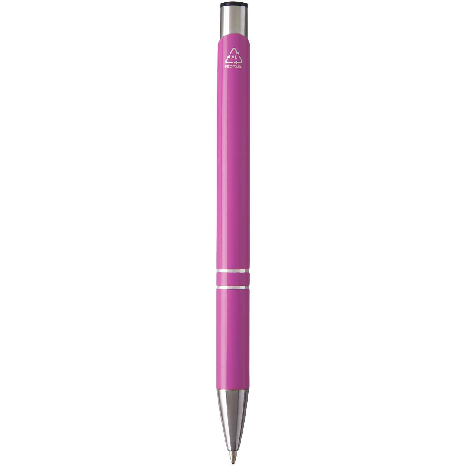 Stylo bille en aluminium recyclé Moneta (encre bleue) 35