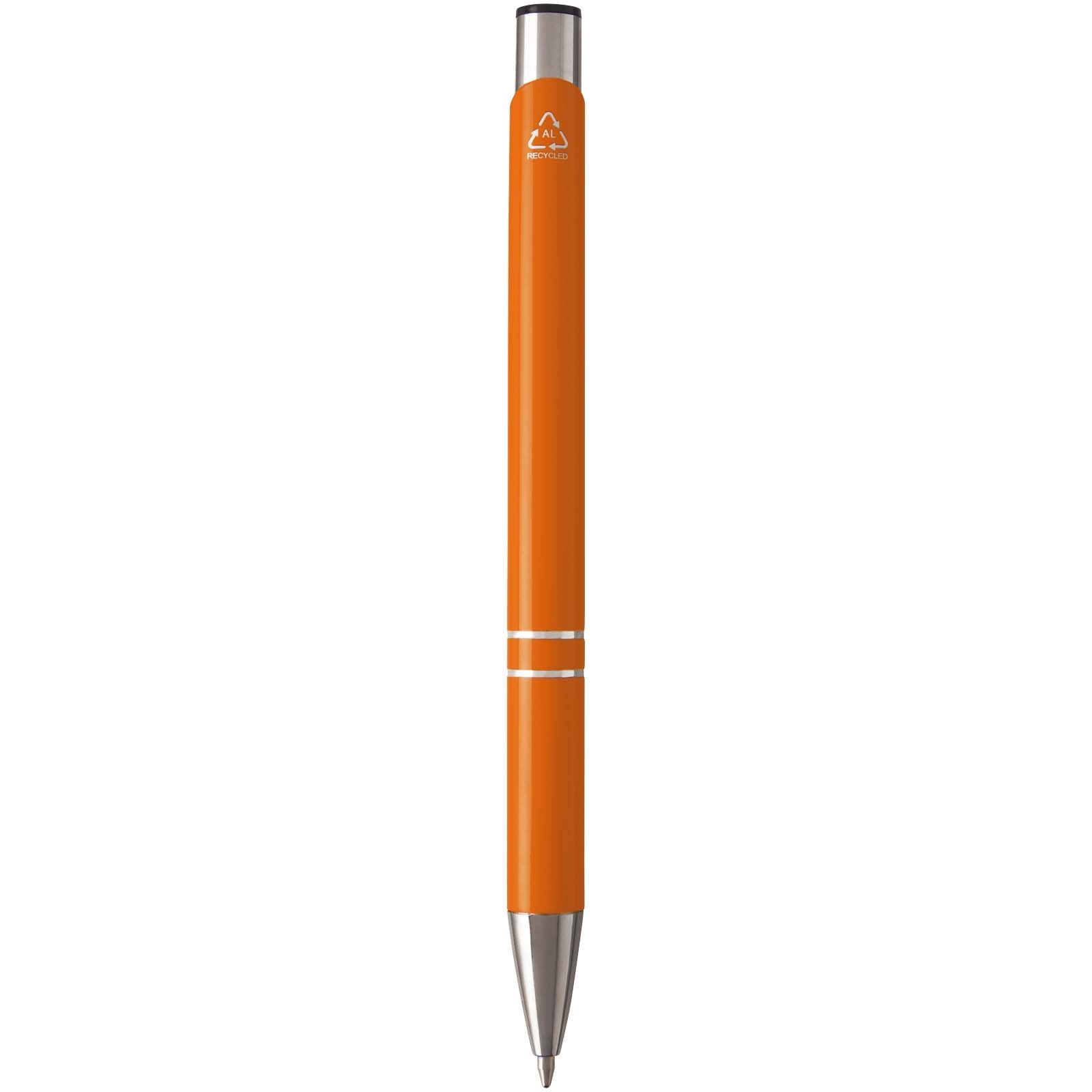 Stylo bille en aluminium recyclé Moneta (encre bleue) 36