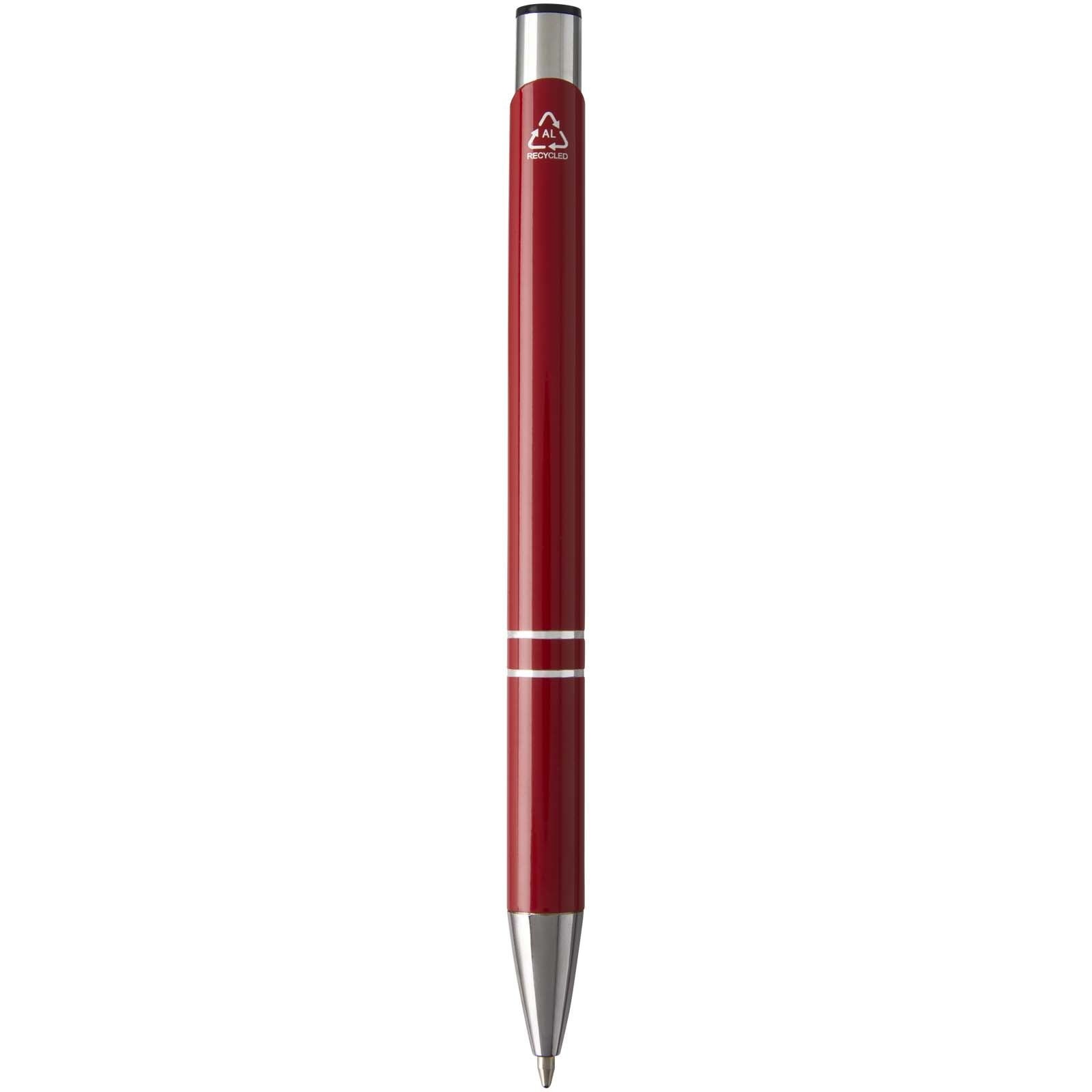 Stylo bille en aluminium recyclé Moneta (encre bleue) 37