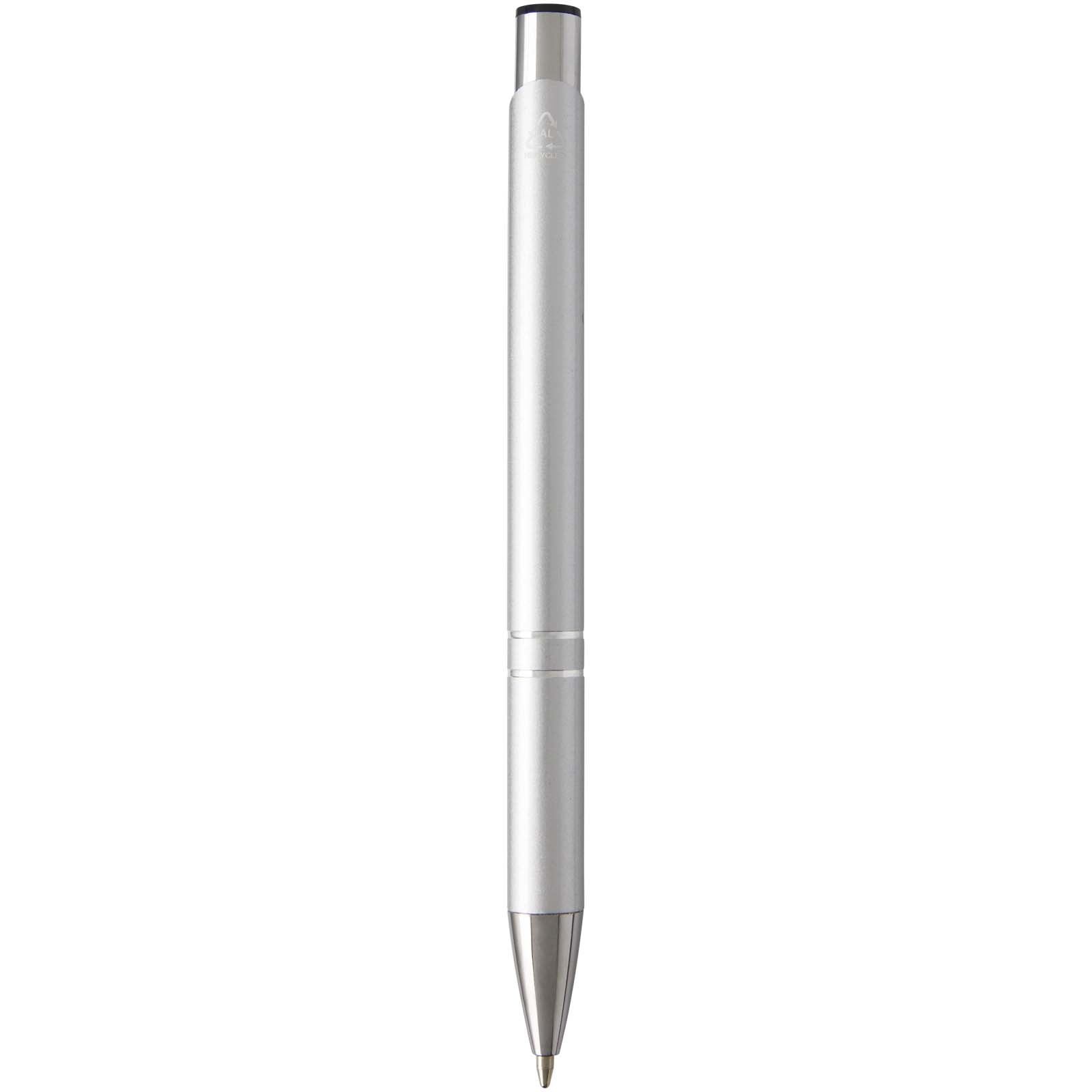 Stylo bille en aluminium recyclé Moneta (encre bleue) 39