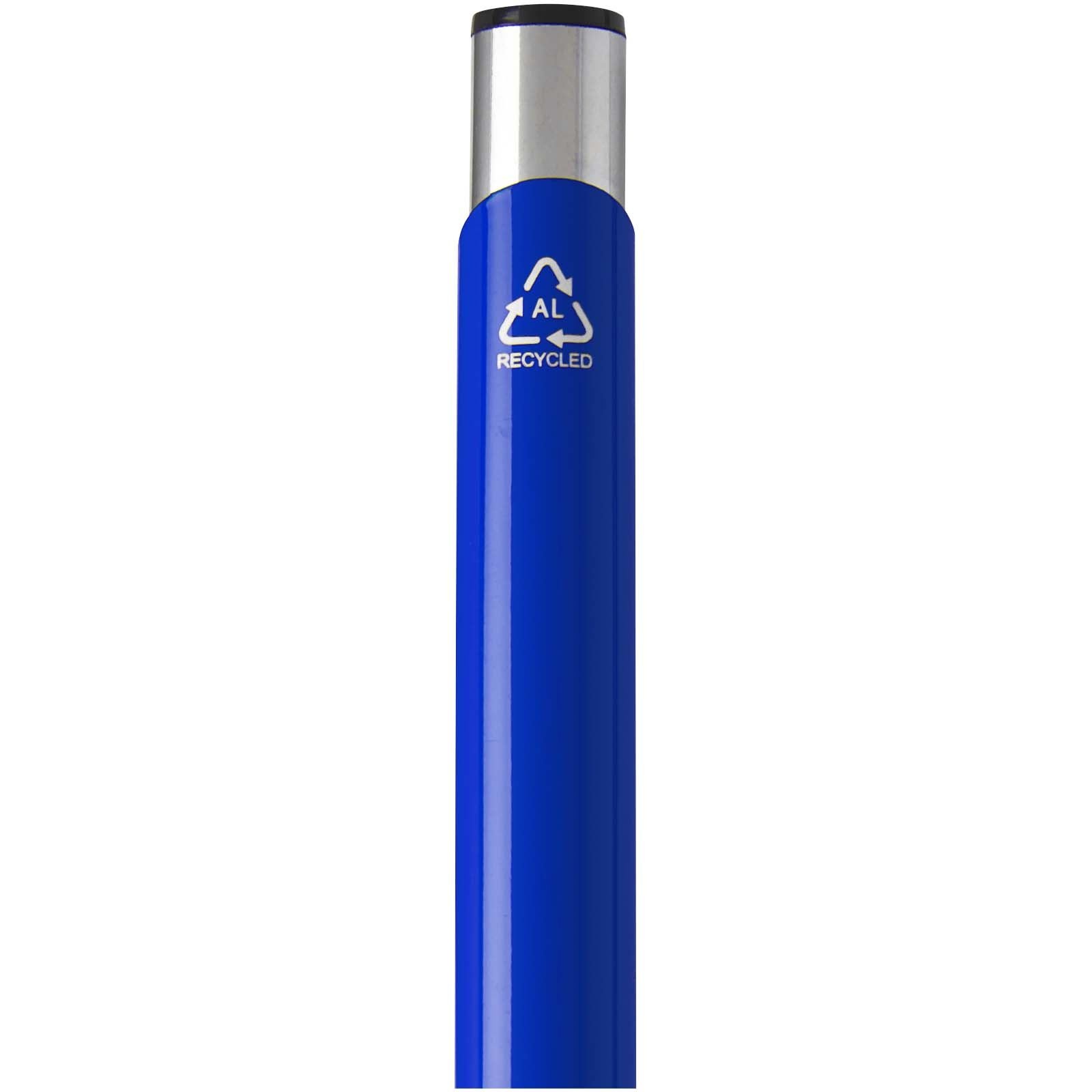 Stylo bille en aluminium recyclé Moneta (encre bleue) 48