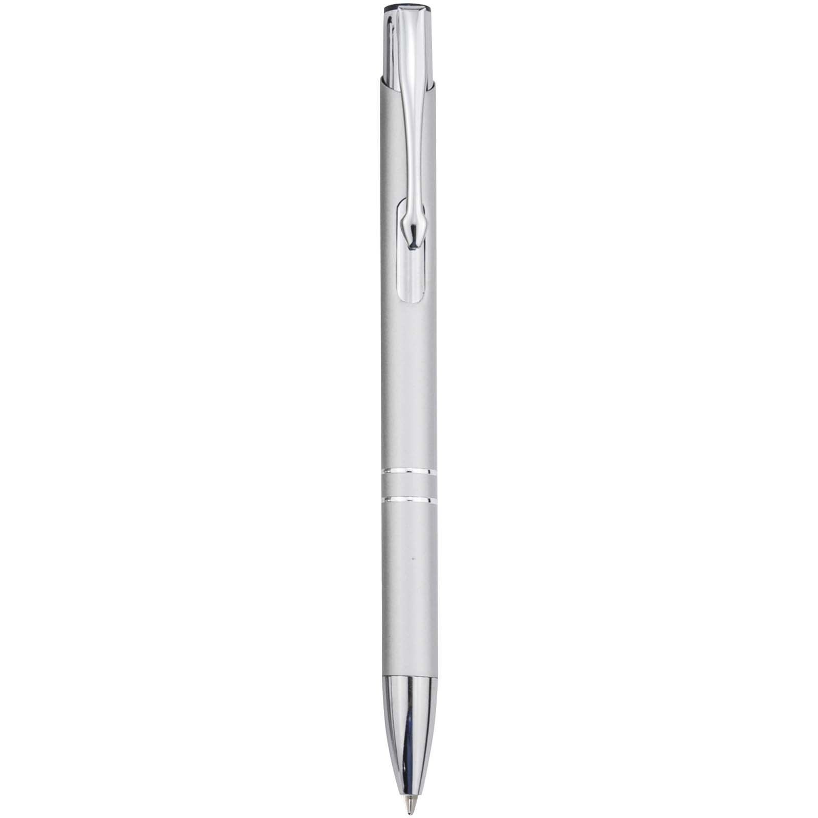 Stylo bille en aluminium recyclé Moneta (encre bleue) 9