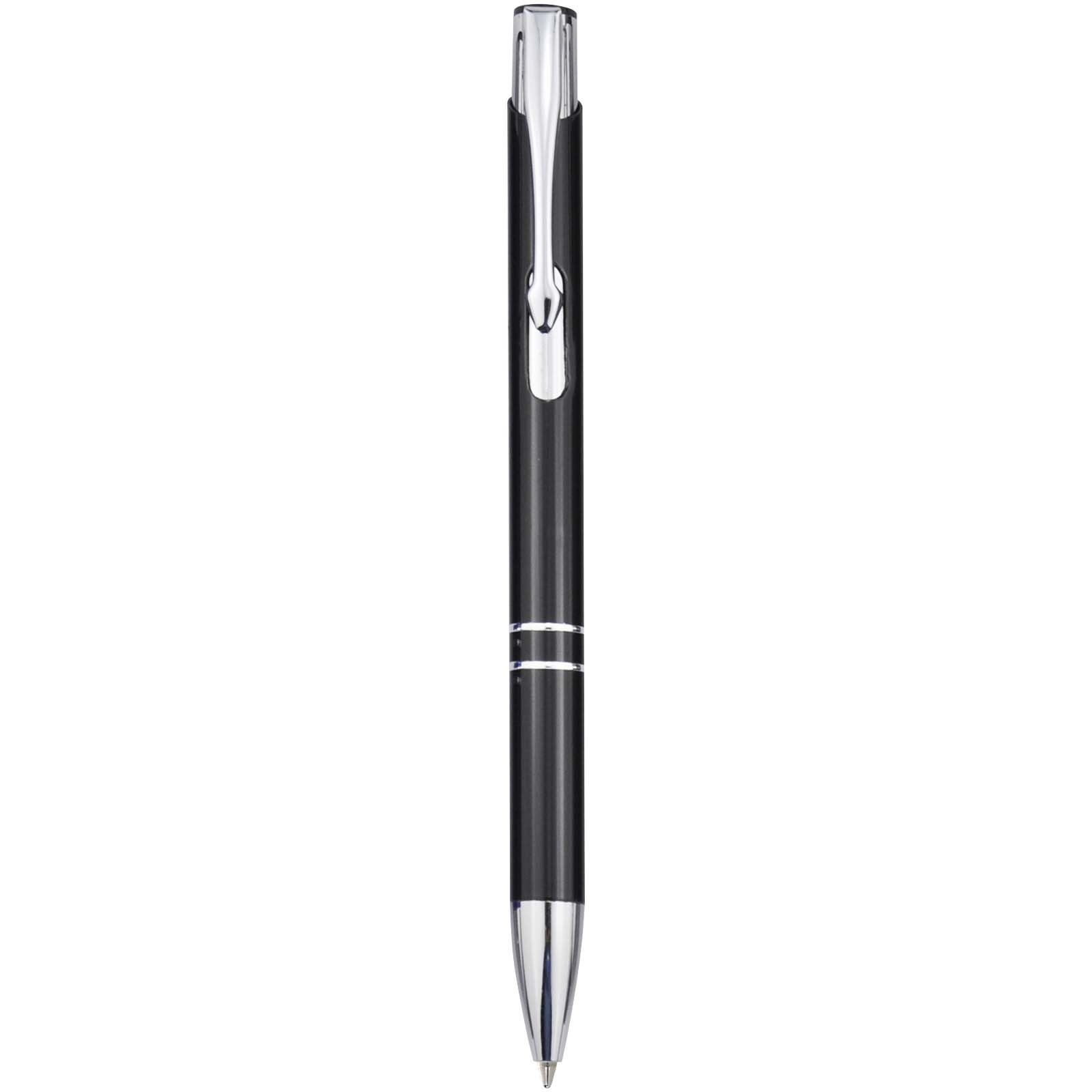 Stylo bille en aluminium recyclé Moneta (encre bleue)