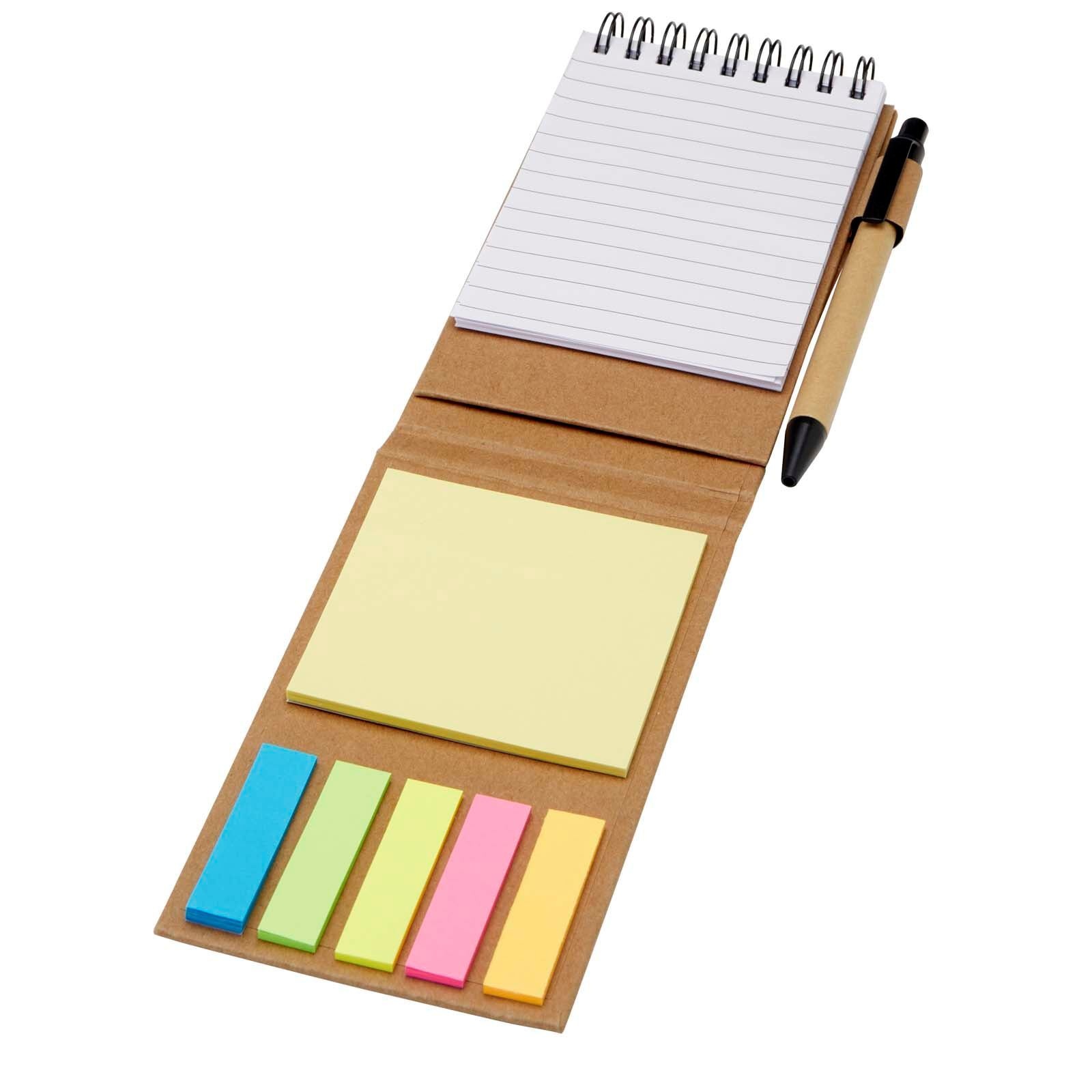 Bloc-notes autocollant avec stylo bille Flipper (encre noire)