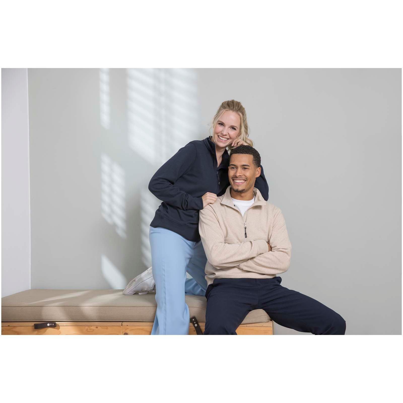 Sweater unisexe Aware™ recyclé à fermeture quart de zip 22