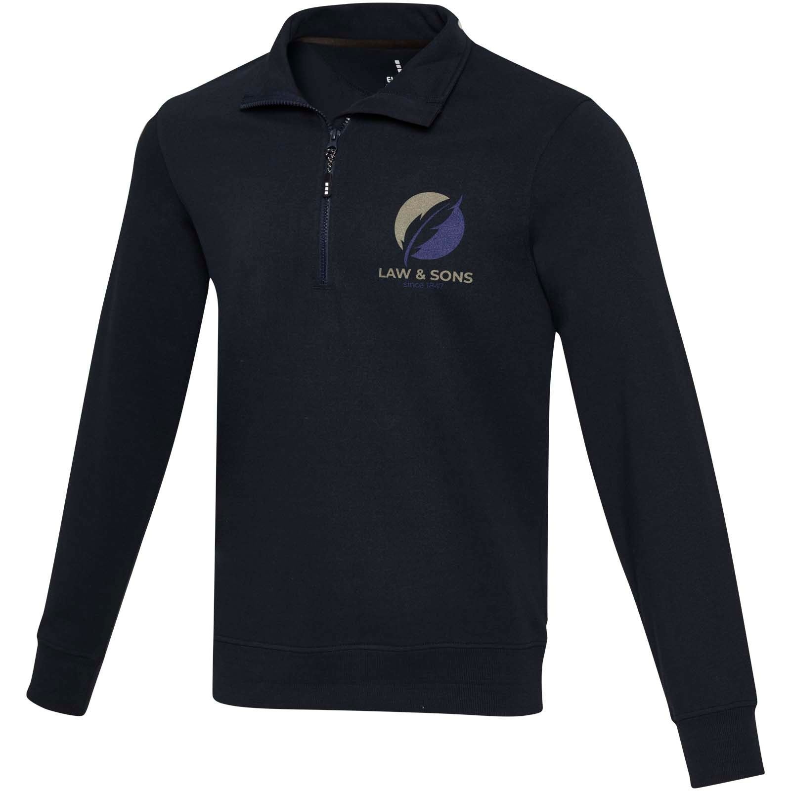 Sweater unisexe Aware™ recyclé à fermeture quart de zip 9