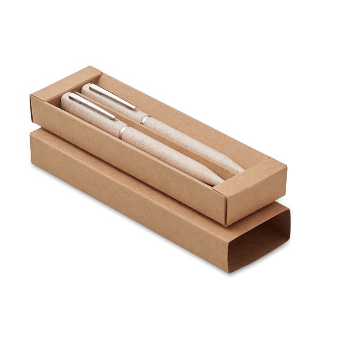Set de stylo paille de blé/ABS - PEAT