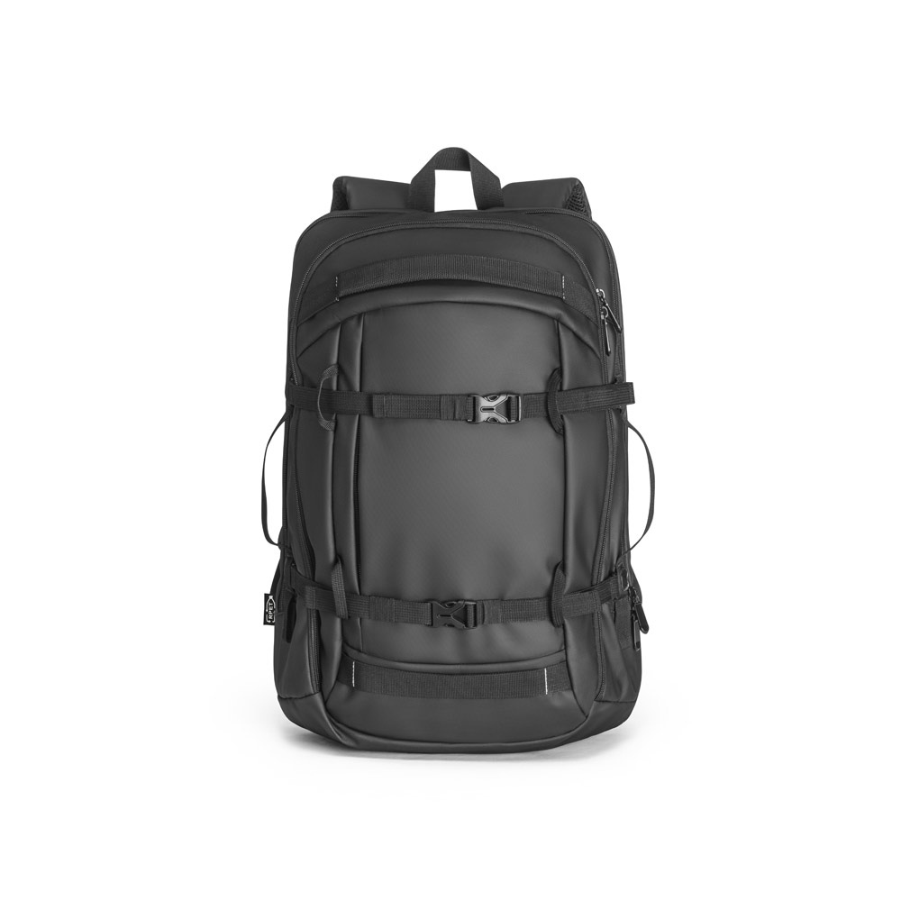 KAMPALA. Sac à dos pour ordinateur portable en polyester recyclé haute densité 900D, avec revêtement imperméable et doublure en polyester recyclé 210D 17'3" 3