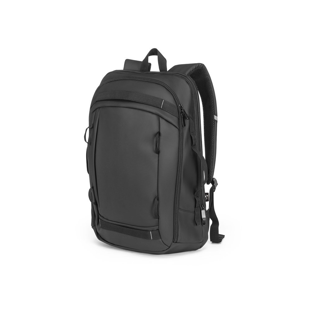 KAMPALA. Sac à dos pour ordinateur portable en polyester recyclé haute densité 900D, avec revêtement imperméable et doublure en polyester recyclé 210D 17'3" 6