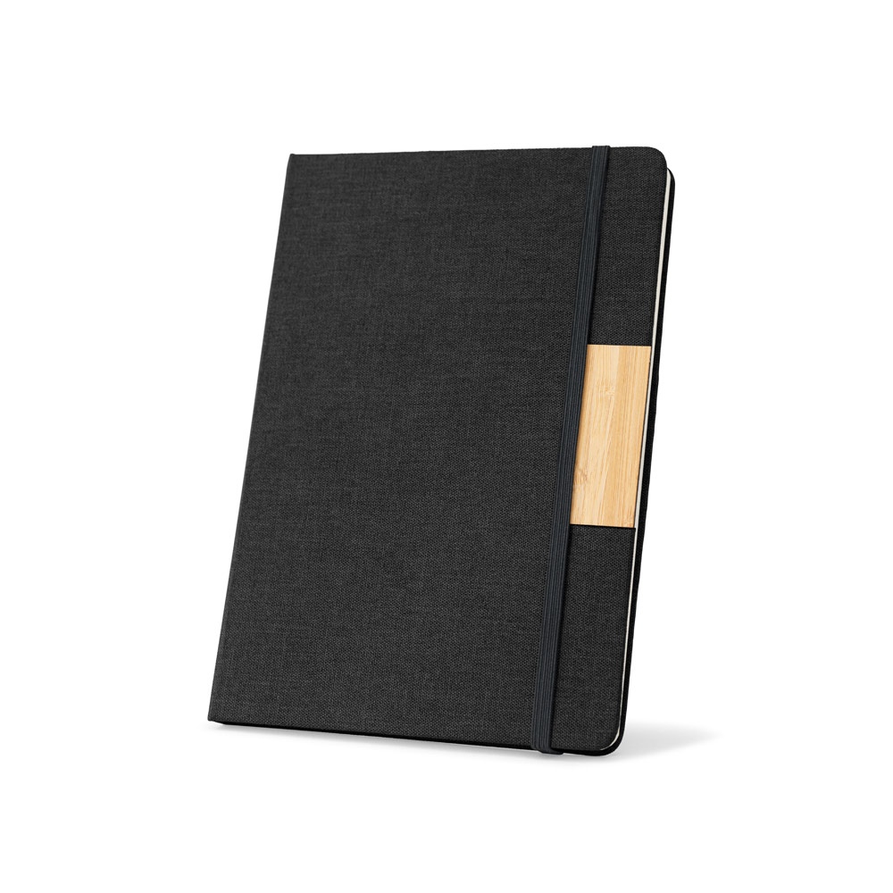 HOMERO. Set composé d'un bloc-notes A5 à couverture rigide et d'un stylo à bille en bambou 2
