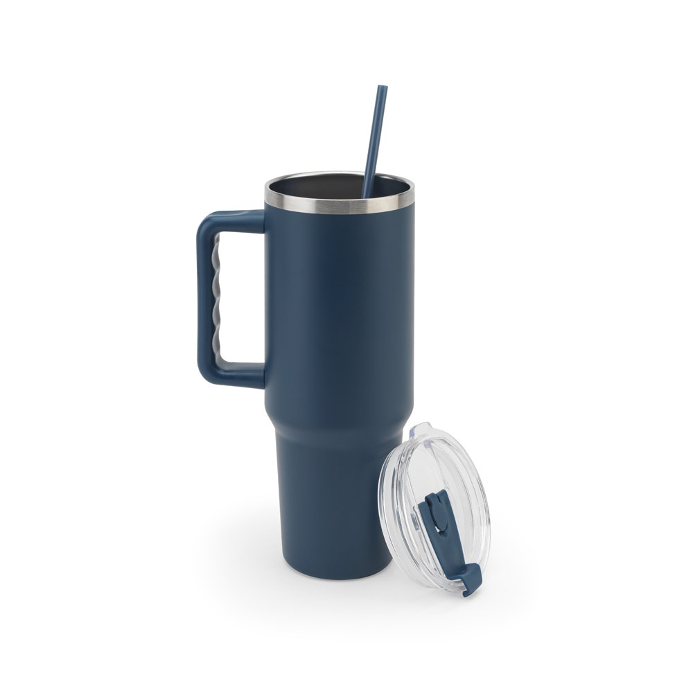 JOYNER XL. Grand gobelet de voyage en acier inoxydable (91% recyclé) avec double paroi isolée sous vide et finition mate 1300 mL 15