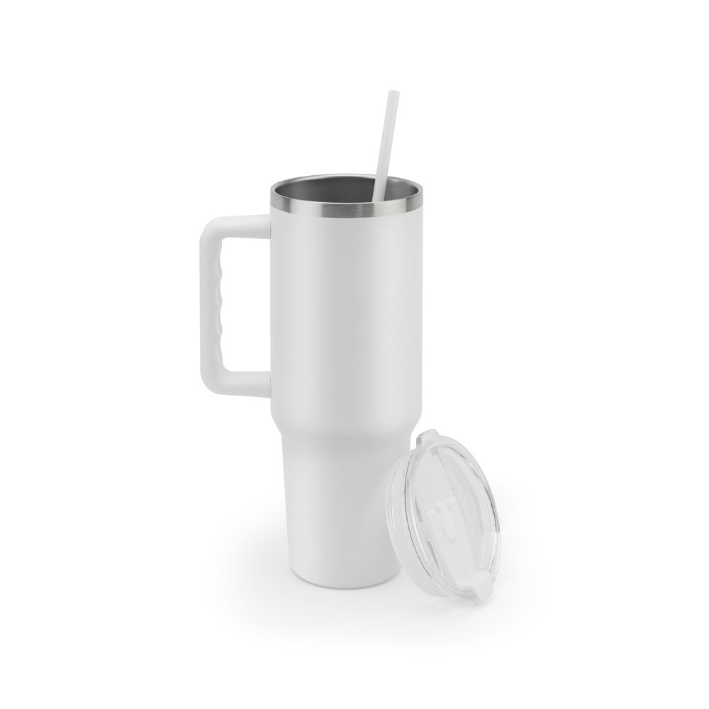 JOYNER XL. Grand gobelet de voyage en acier inoxydable (91% recyclé) avec double paroi isolée sous vide et finition mate 1300 mL 12