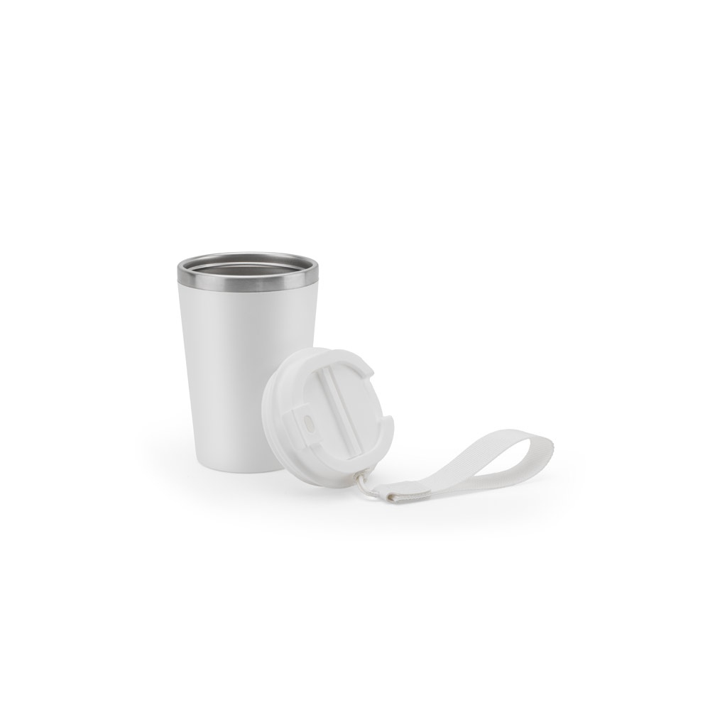 SPITZ. Gobelet de voyage en acier inoxydable (90 % recyclé) et paroi extérieure en PP, avec finition mate 440 mL 11