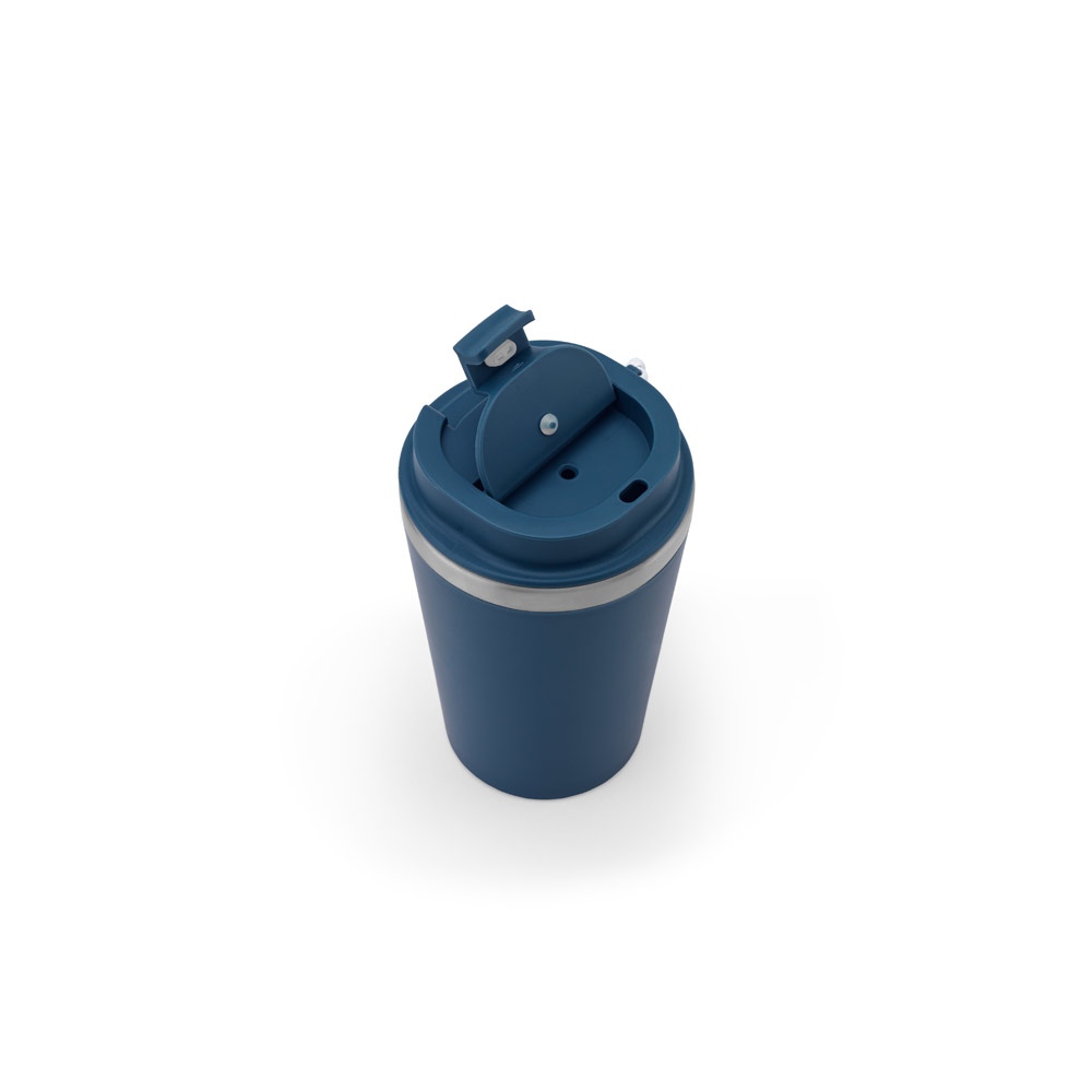 SPITZ. Gobelet de voyage en acier inoxydable (90 % recyclé) et paroi extérieure en PP, avec finition mate 440 mL 14