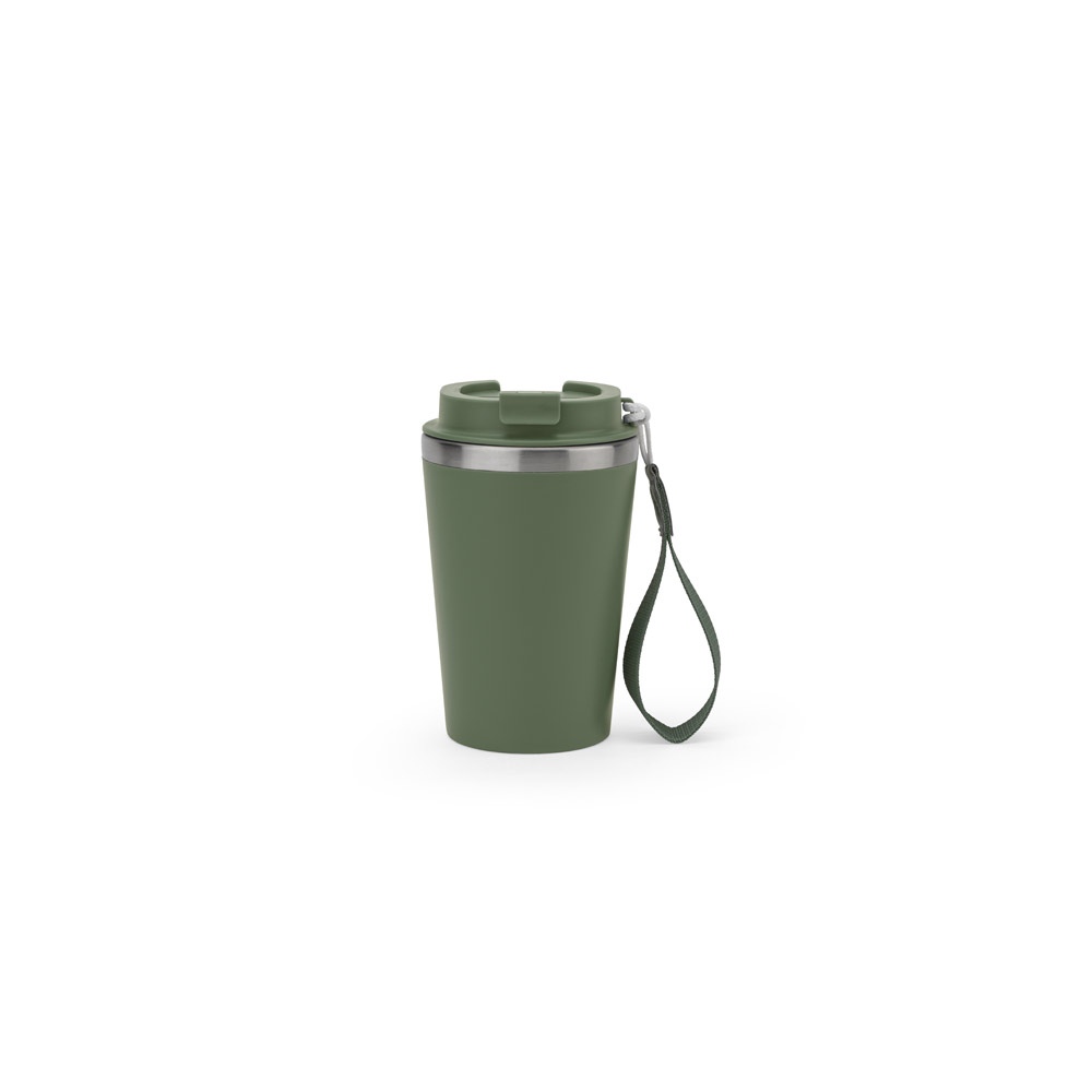 SPITZ. Gobelet de voyage en acier inoxydable (90 % recyclé) et paroi extérieure en PP, avec finition mate 440 mL 6