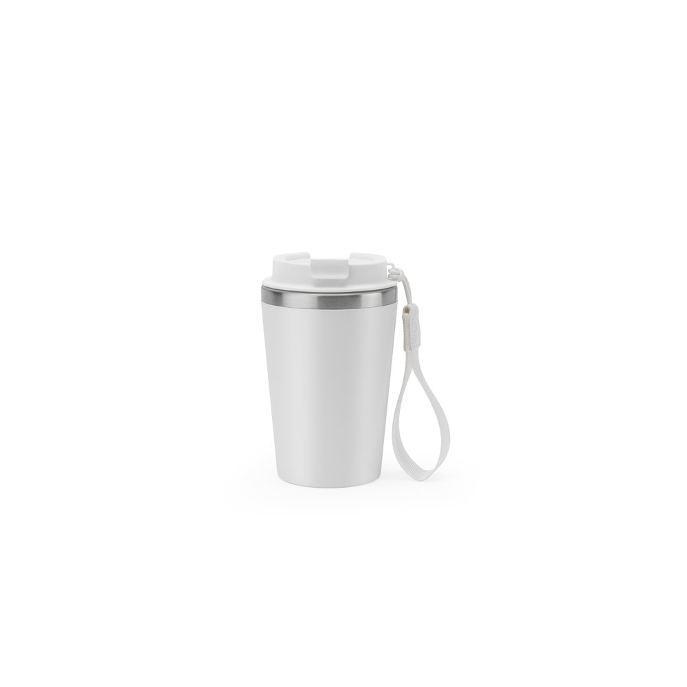 SPITZ. Gobelet de voyage en acier inoxydable (90 % recyclé) et paroi extérieure en PP, avec finition mate 440 mL 3