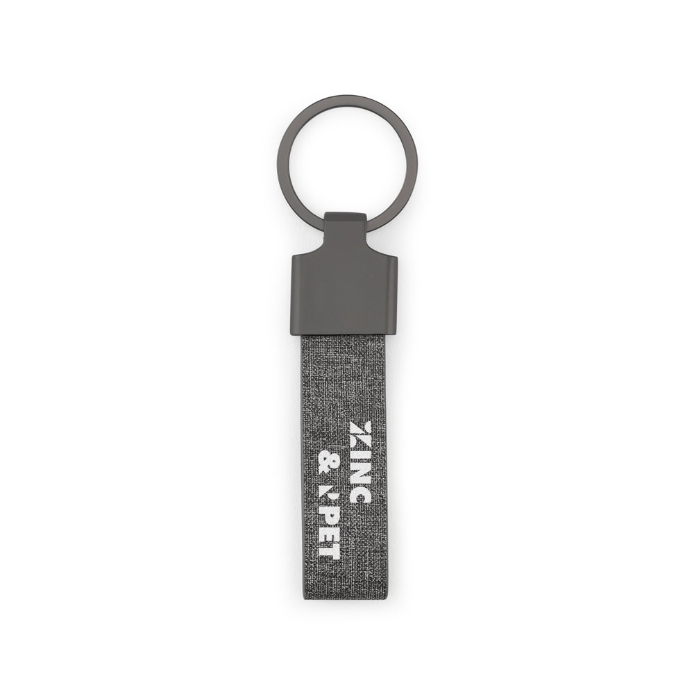 RAVEN. Porte-clés de forme rectangulaire en métal et pet recyclé (30% recyclé) 3