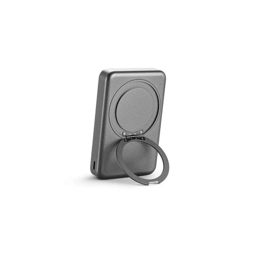 WARSHEL 10. Batterie nomade magnétique de 10 000 mAh avec chargeur sans fil ultrarapide de 15 W en ABS recyclé (100 % rABS) avec support 7