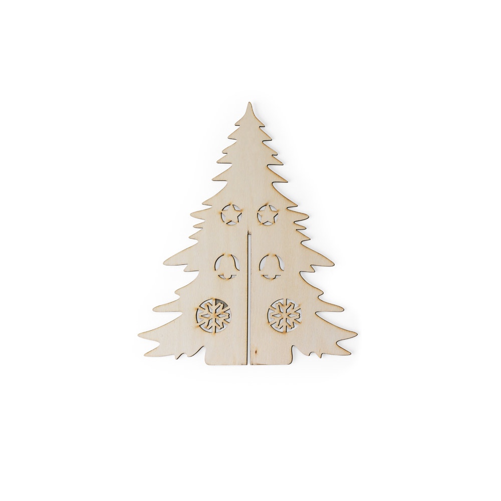 PINERY. Arbre de Noël en bois pliable à colorier 6