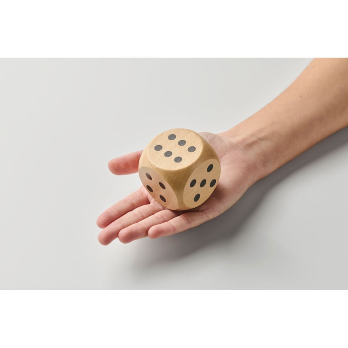 Dés en bois Schima de 5cm dia - DADO 3