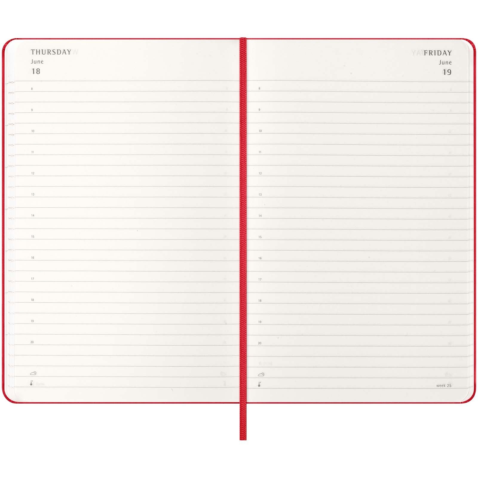 Agenda L quotidien 12 mois Moleskine à couverture rigide 26