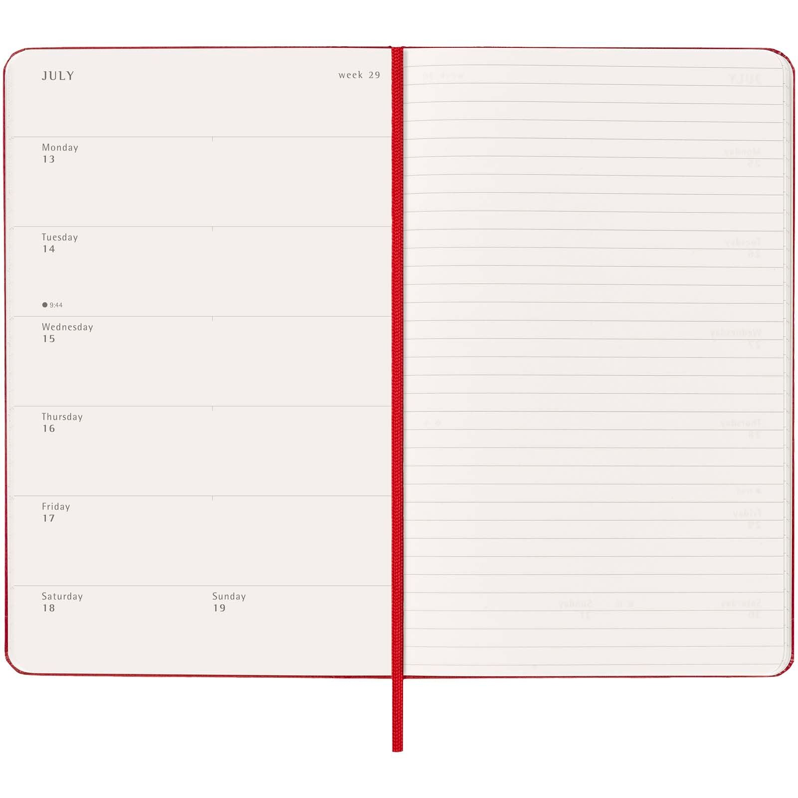 Agenda L hebdomadaire 12 mois Moleskine à couverture rigide 27