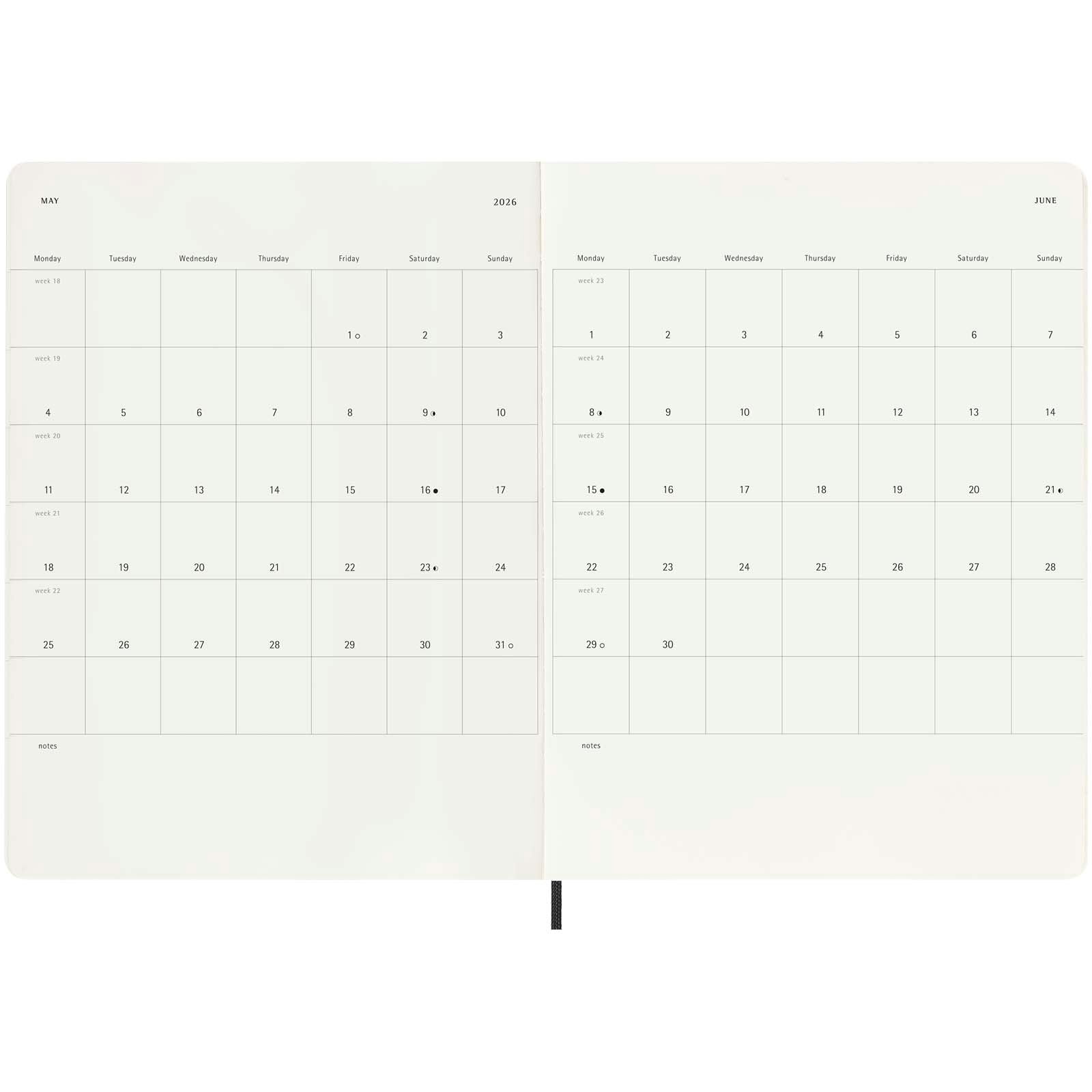 Agenda XL 12 mois Moleskine à couverture souple 11
