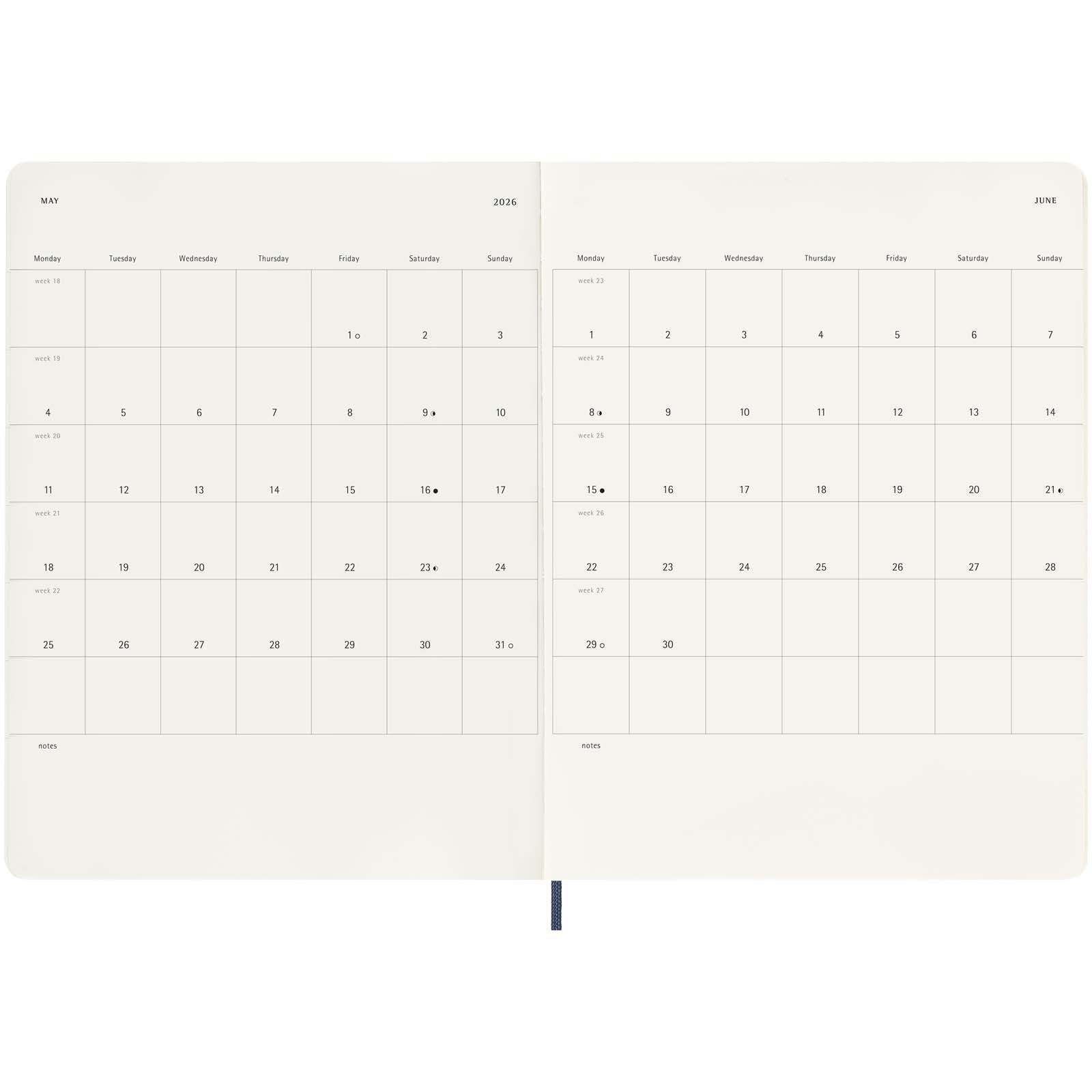 Agenda XL 12 mois Moleskine à couverture souple 12