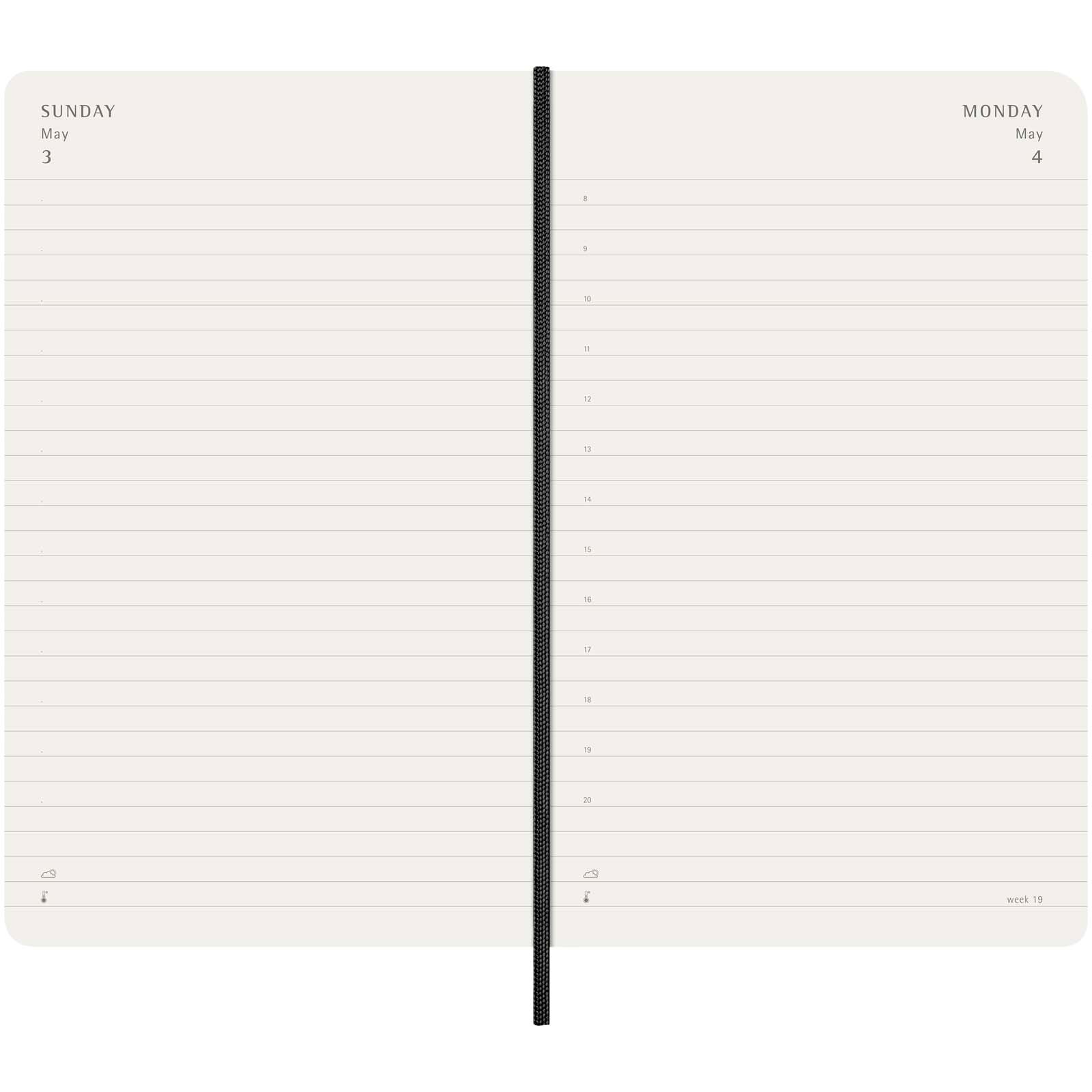Agenda L quotidien 12 mois Moleskine à couverture souple 6