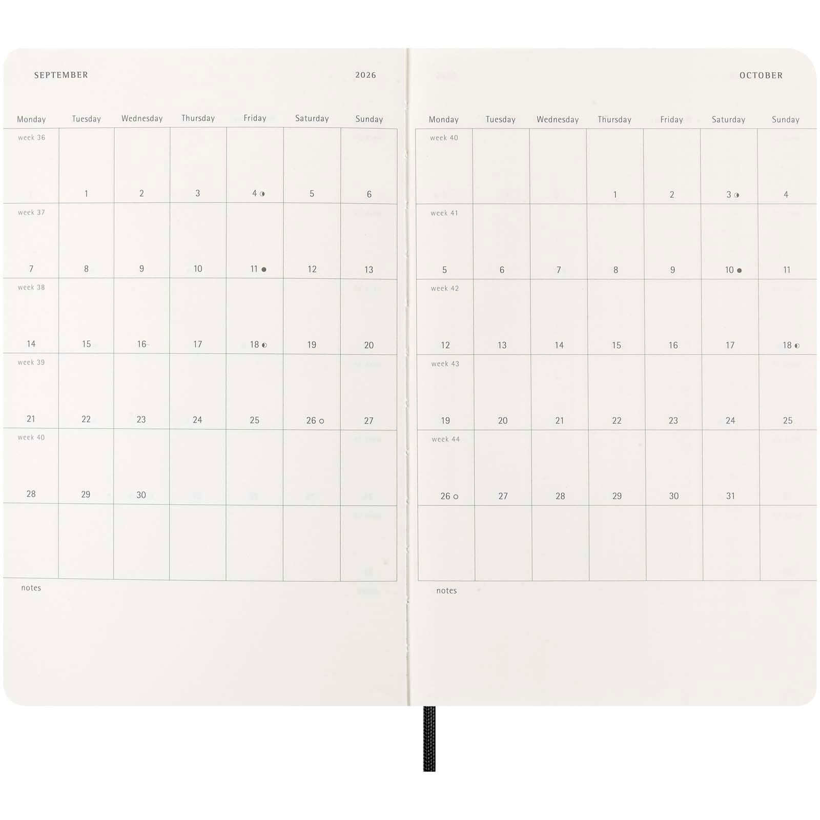 Agenda L quotidien 12 mois Moleskine à couverture souple 7