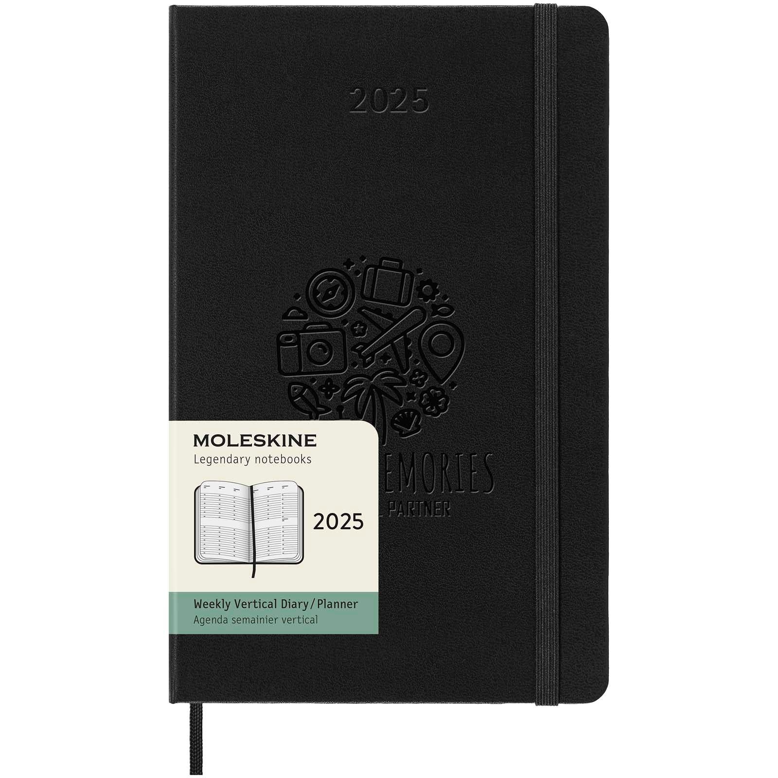 Agenda L vertical 12 mois Moleskine à couverture rigide 4
