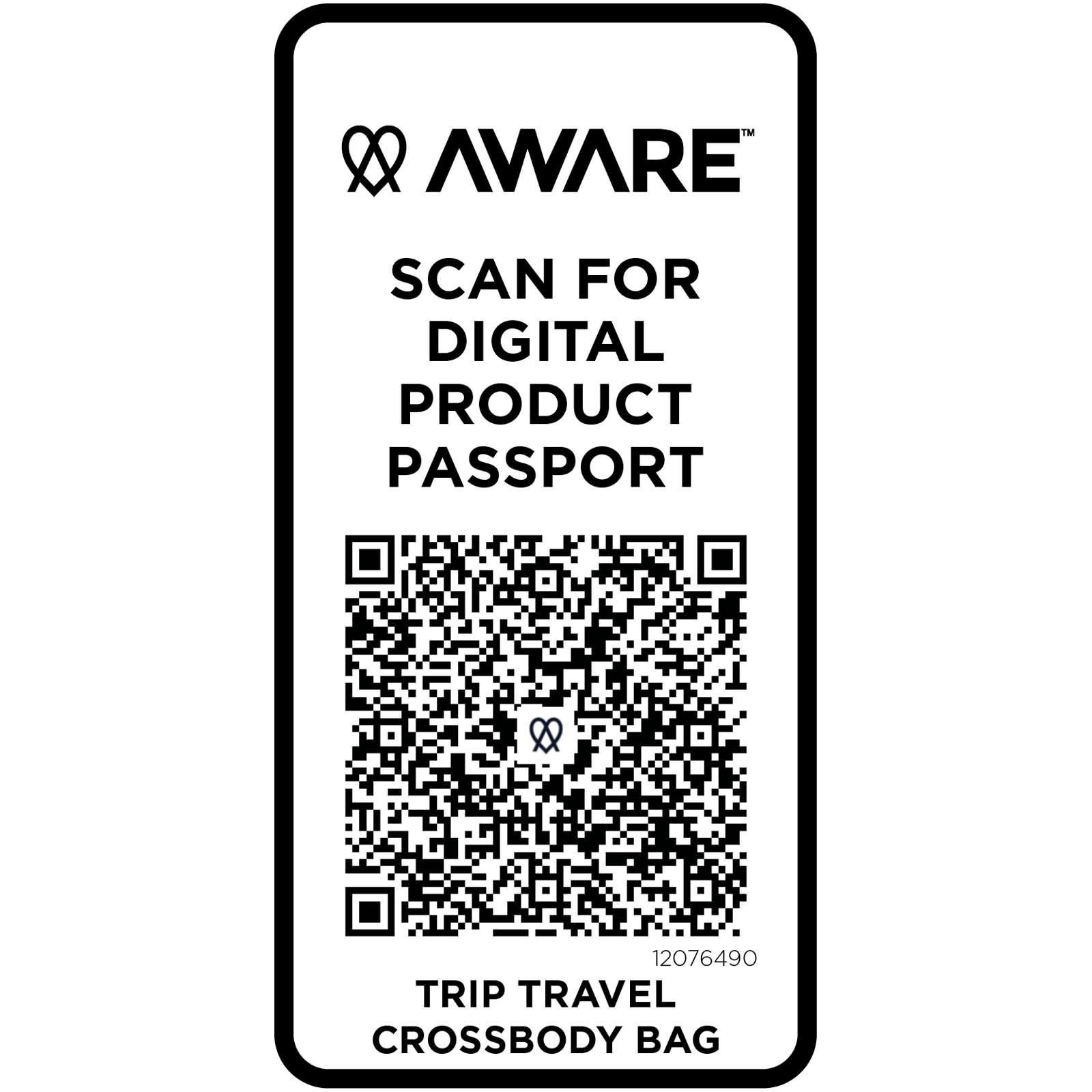 Sac bandoulière de voyage Trip Aware™ de 1 L en matériaux recyclés 17
