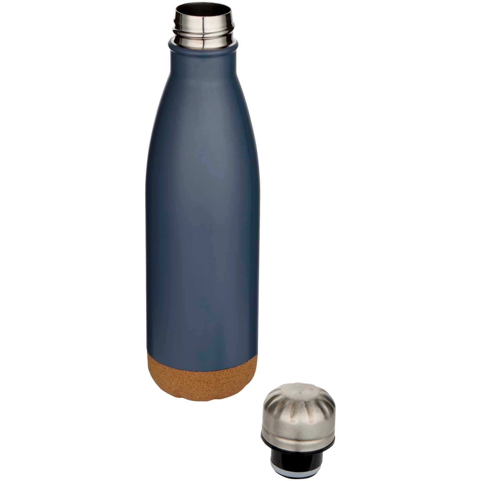 Bouteille d’eau Cove de 500 ml en acier inoxydable isolée sous vide et à double paroi avec détails en liège 21