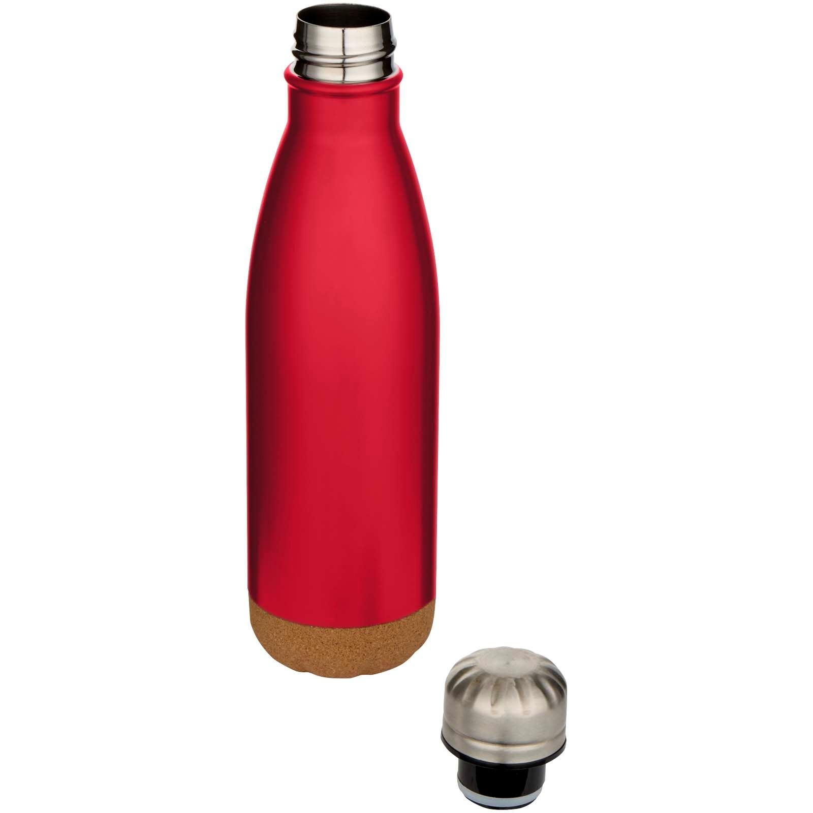 Bouteille d’eau Cove de 500 ml en acier inoxydable isolée sous vide et à double paroi avec détails en liège 22