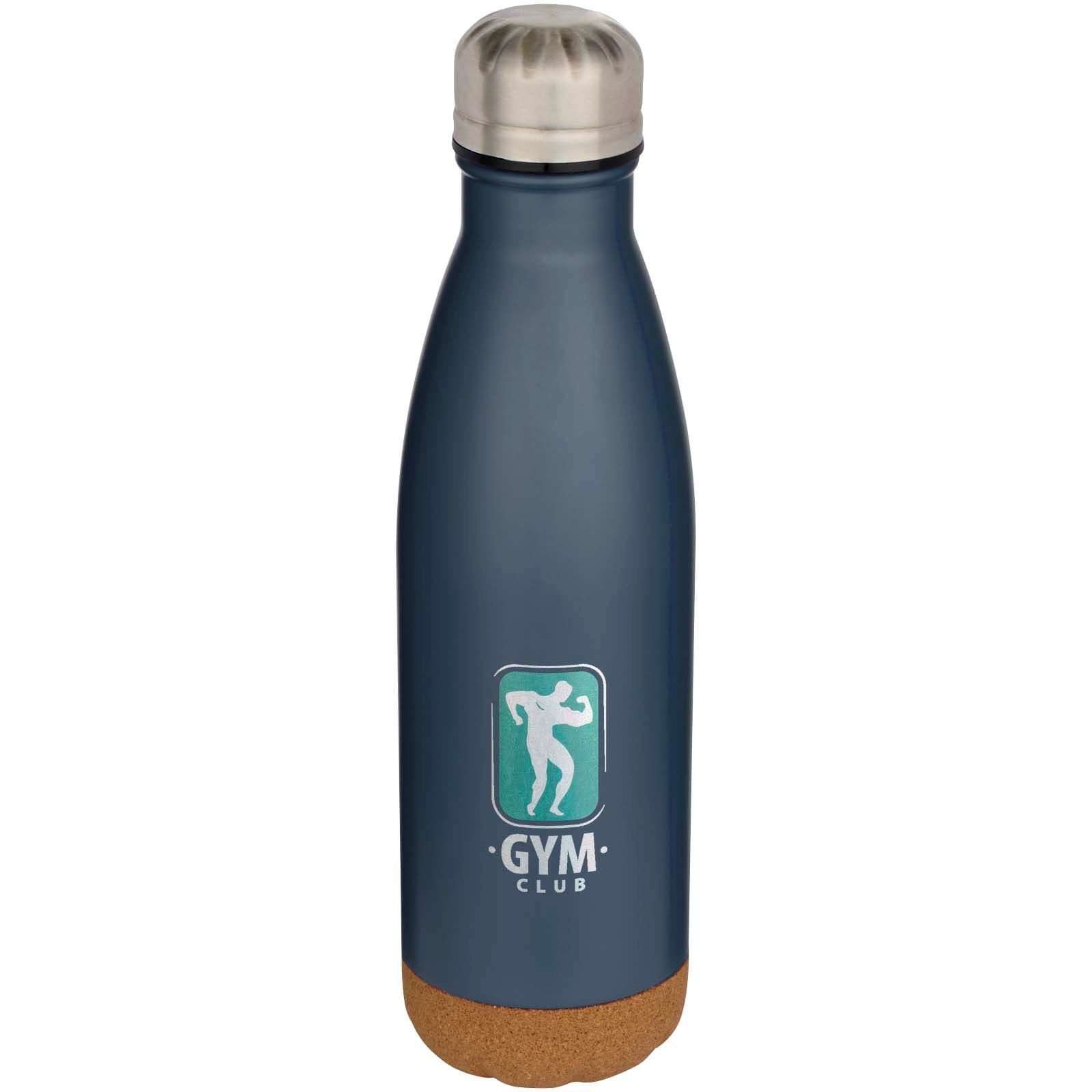 Bouteille d’eau Cove de 500 ml en acier inoxydable isolée sous vide et à double paroi avec détails en liège 15