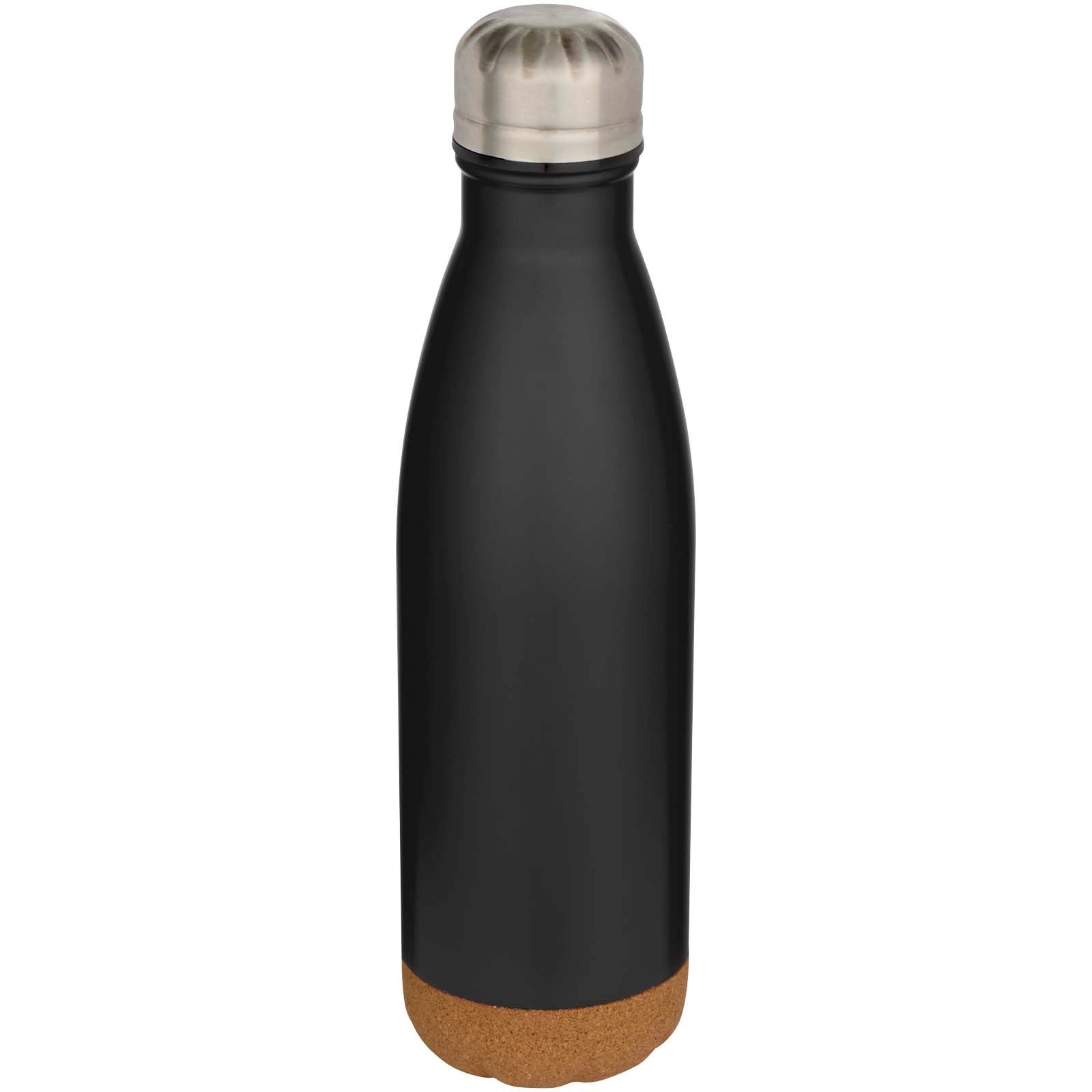 Bouteille d’eau Cove de 500 ml en acier inoxydable isolée sous vide et à double paroi avec détails en liège