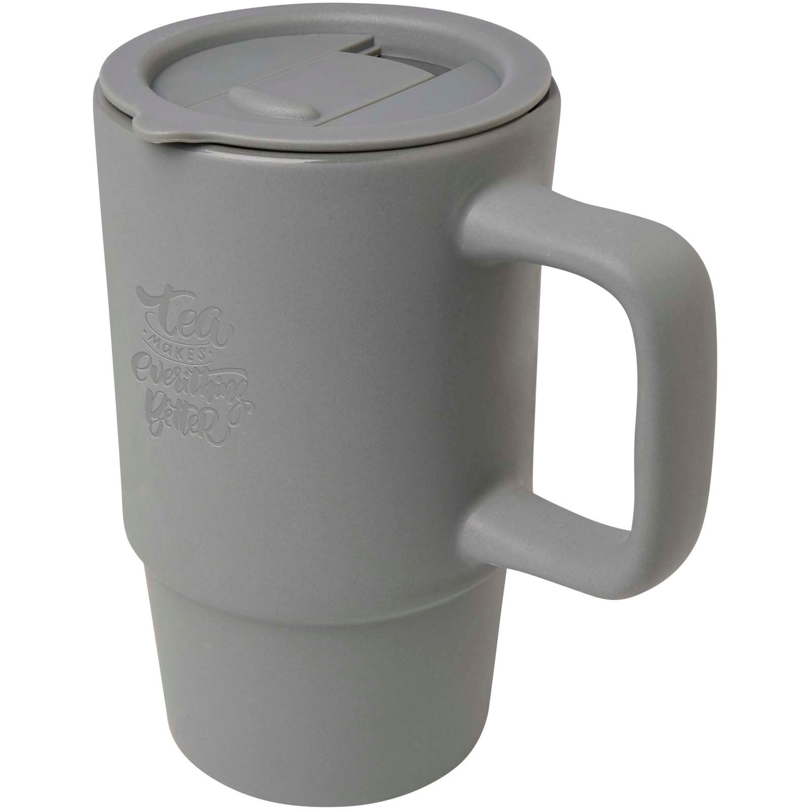 Mug Carter en céramique de 450 ml avec couvercle en plastique 9