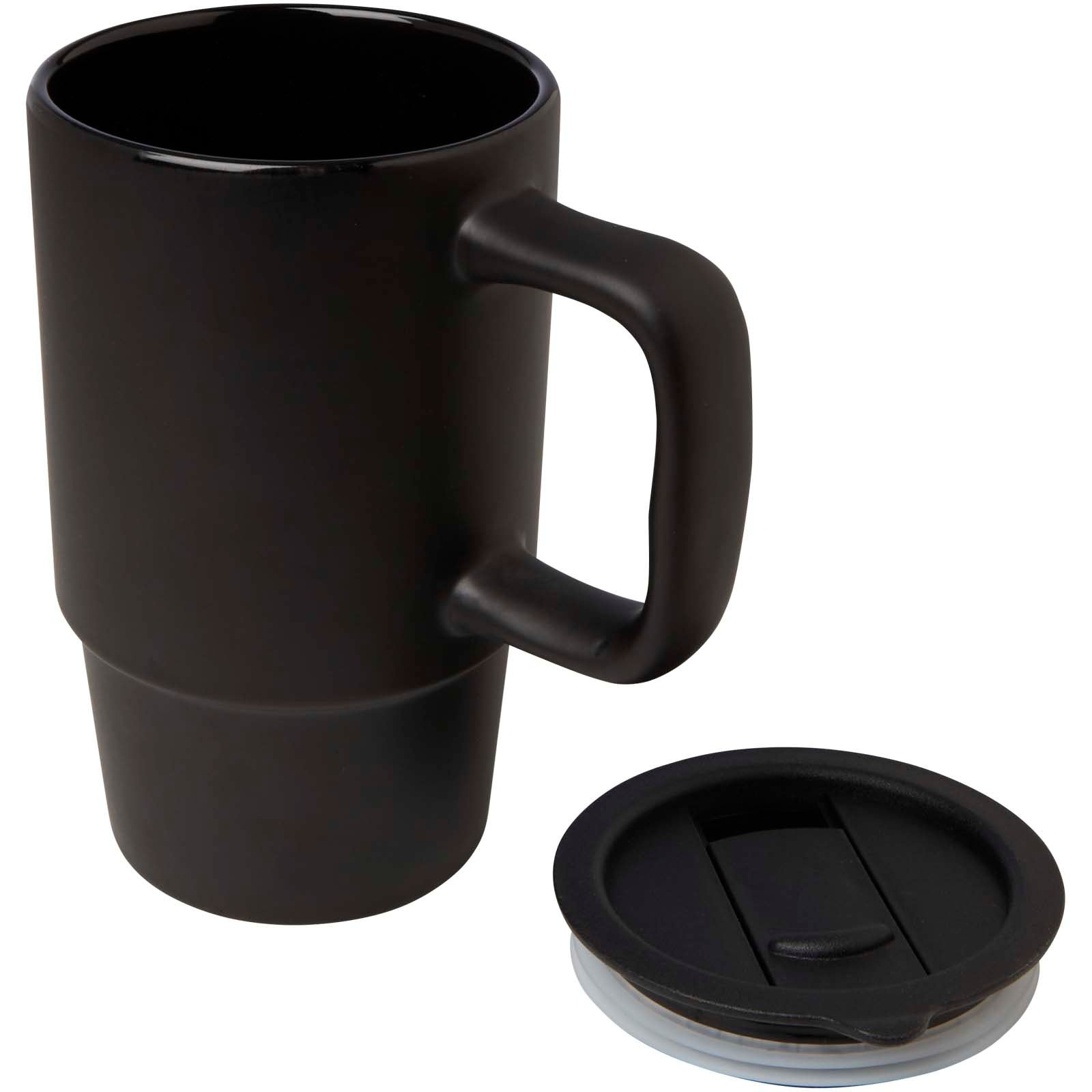 Mug Carter en céramique de 450 ml avec couvercle en plastique 11
