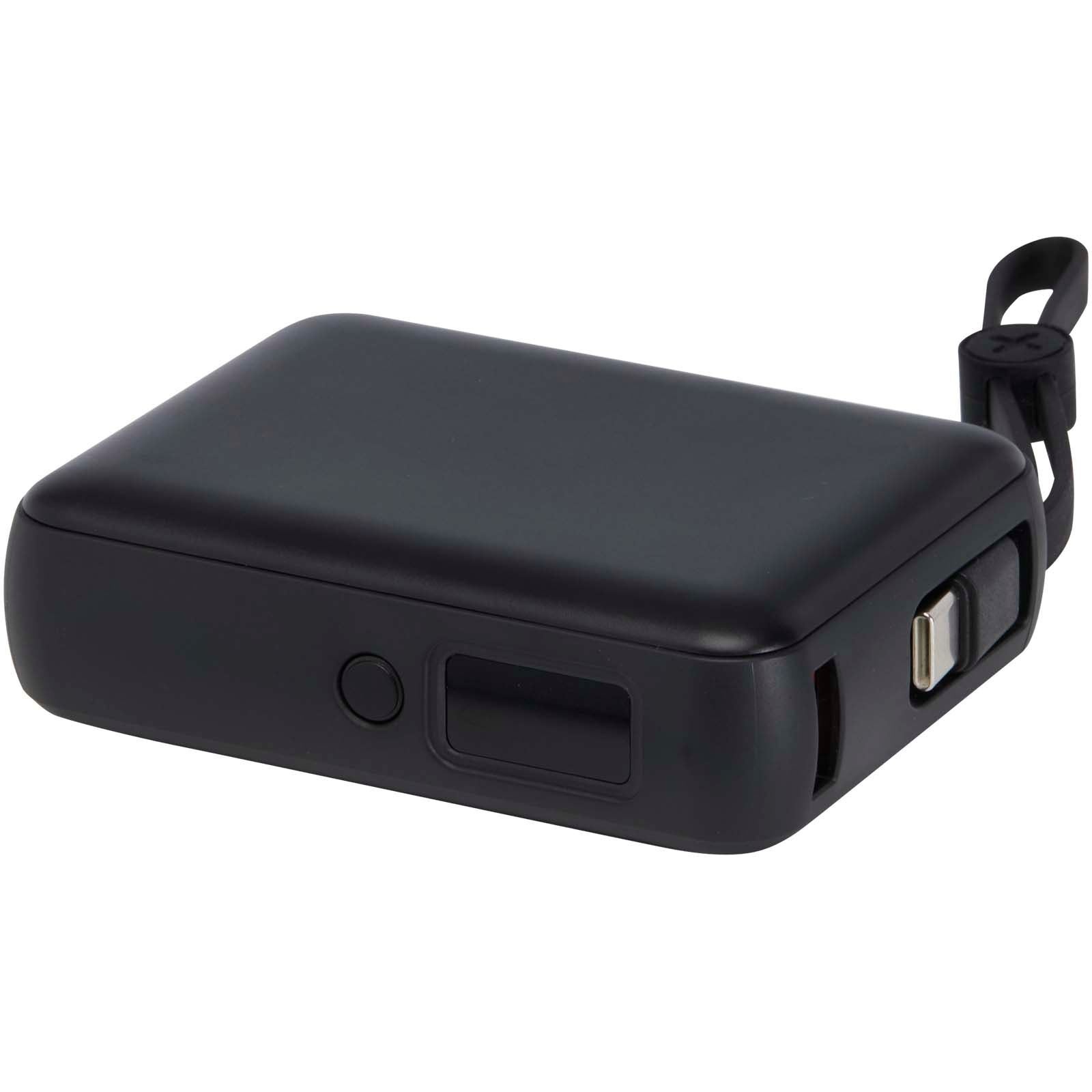 Batterie externe Acrux de 10 000 mAh et 35 W pour tablette avec câble Type-C intégré - fabriquée en plastique recyclé 8