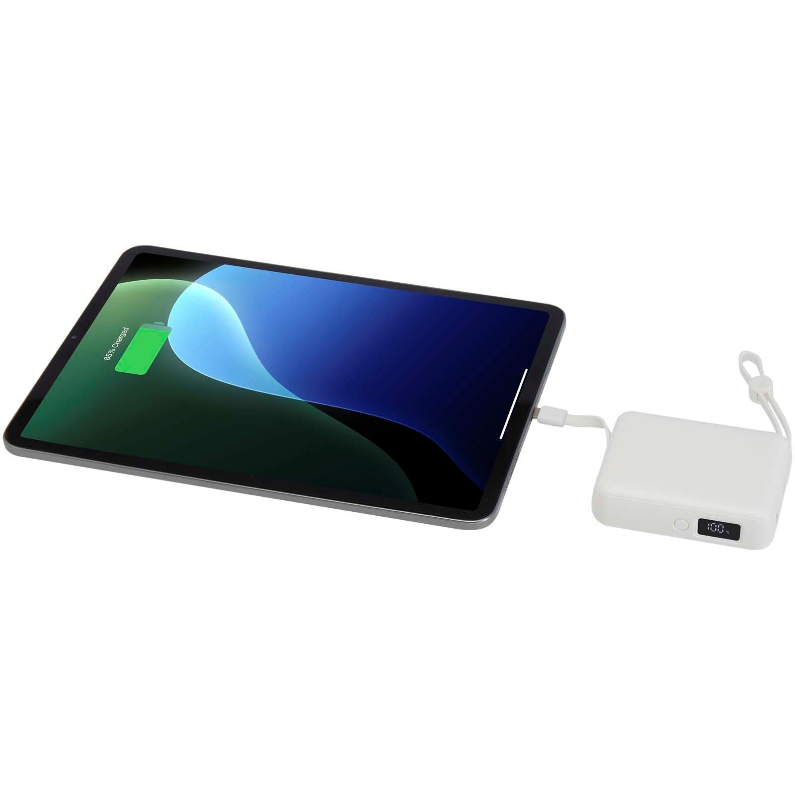 Batterie externe Acrux de 10 000 mAh et 35 W pour tablette avec câble Type-C intégré - fabriquée en plastique recyclé 11