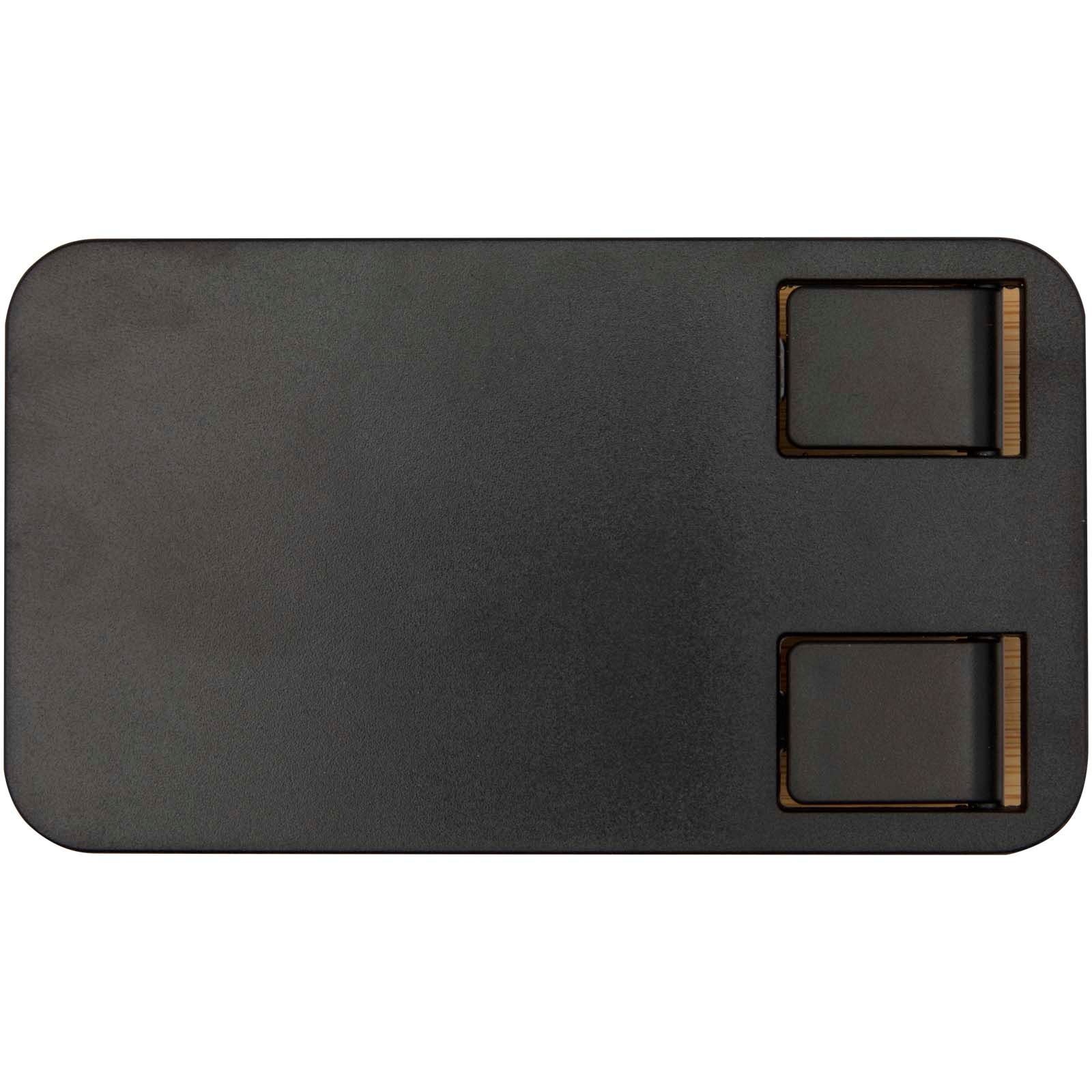 Support de téléphone de bureau Alfirk pliable en plastique recyclé avec détails en bambou 4