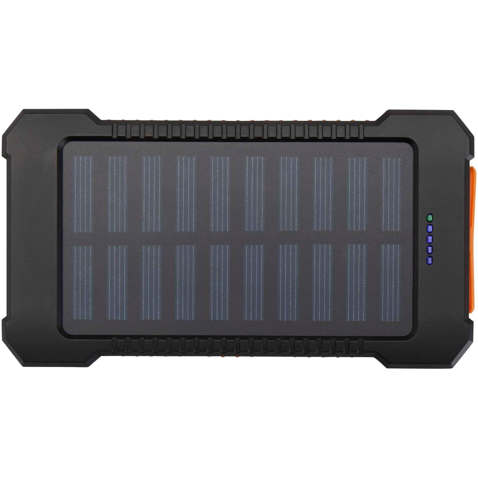 Batterie de secours solaire Altair robuste de 5 000 mAh et 10 W en plastique recyclé avec lampe de poche intégrée 3