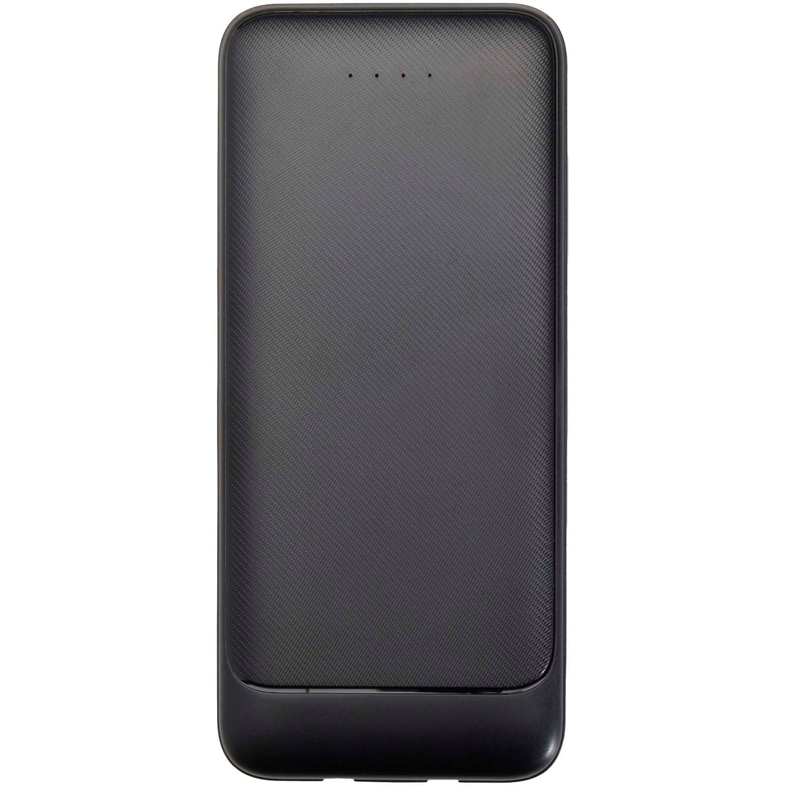 Batterie de secours Adhil de 10 000 mAh et 10 W en plastique recyclé avec 2 câbles intégrés 4