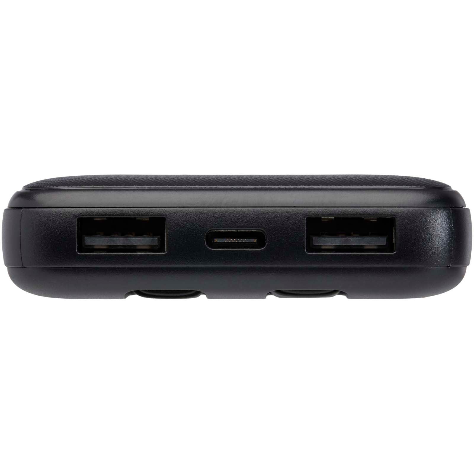Batterie de secours Adhil de 10 000 mAh et 10 W en plastique recyclé avec 2 câbles intégrés 13