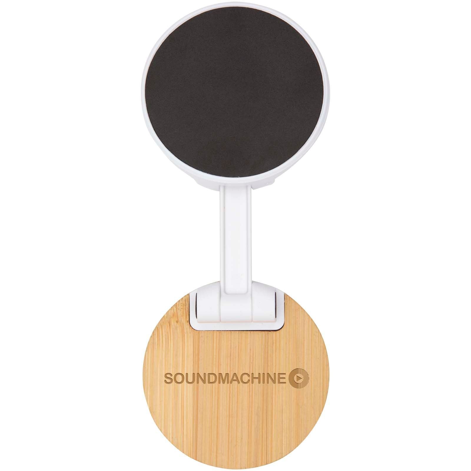 Support de téléphone Alcor magnétique et pliable en plastique recyclé avec détails en bambou 7