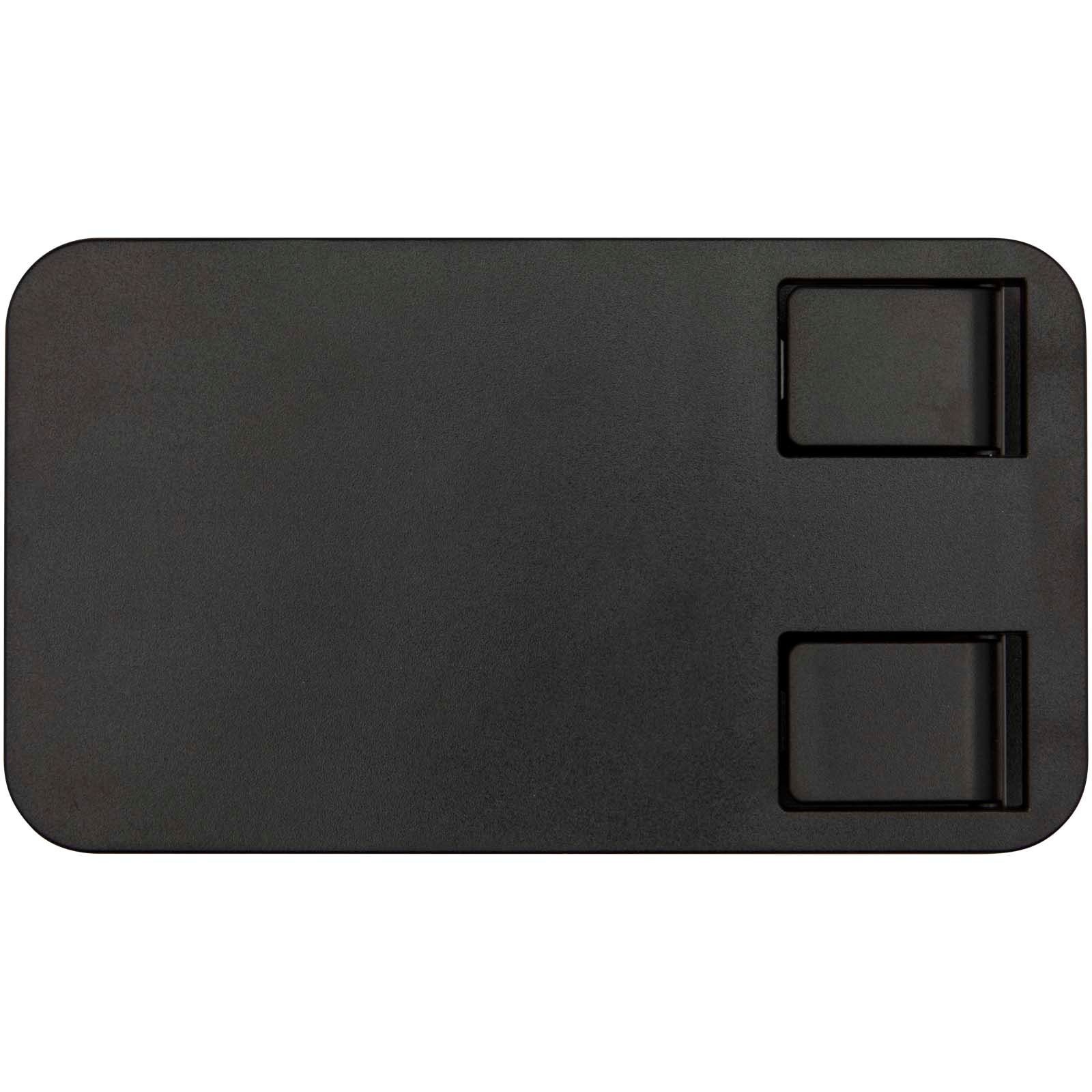 Support de téléphone Alhena pliable en plastique recyclé avec support de bureau en métal 4